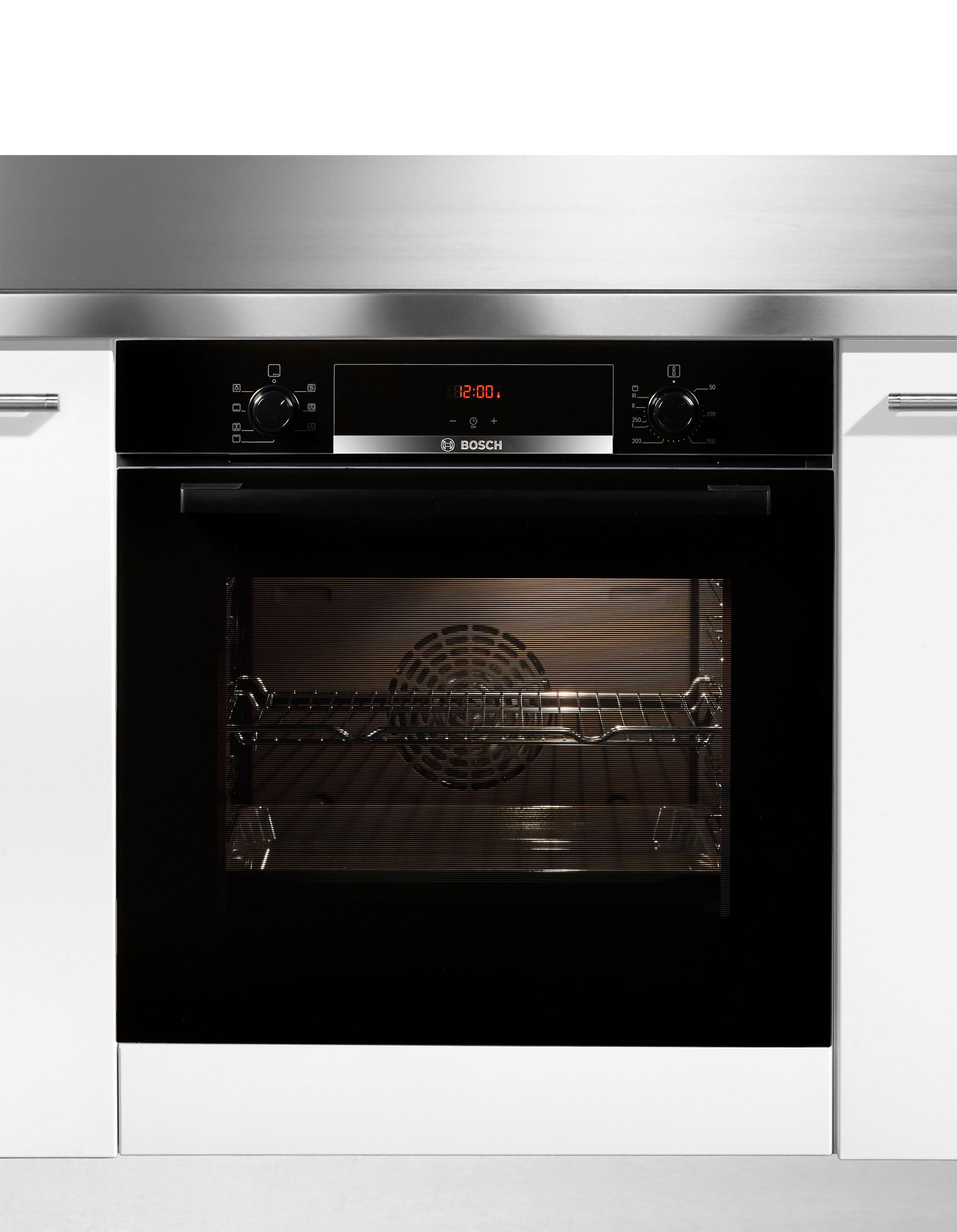 BOSCH Einbaubackofen »HBA533BB1«, 4, HBA533BB1, mit Teleskopauszug nachrüstbar, ecoClean Direct