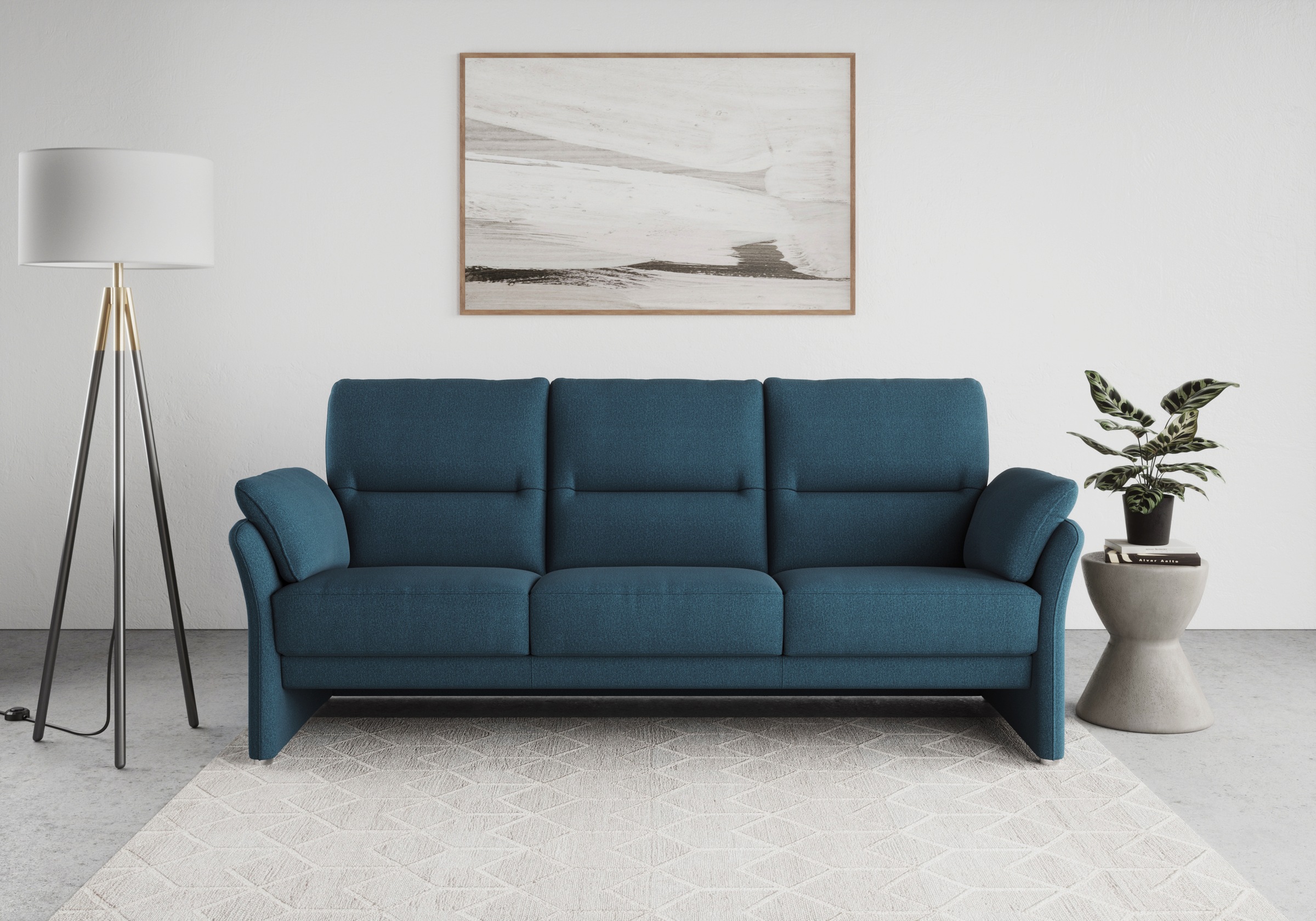 DOMO collection 3-Sitzer "Pina, schmale Armlehnen, mit Federkern, kompakt & günstig online kaufen