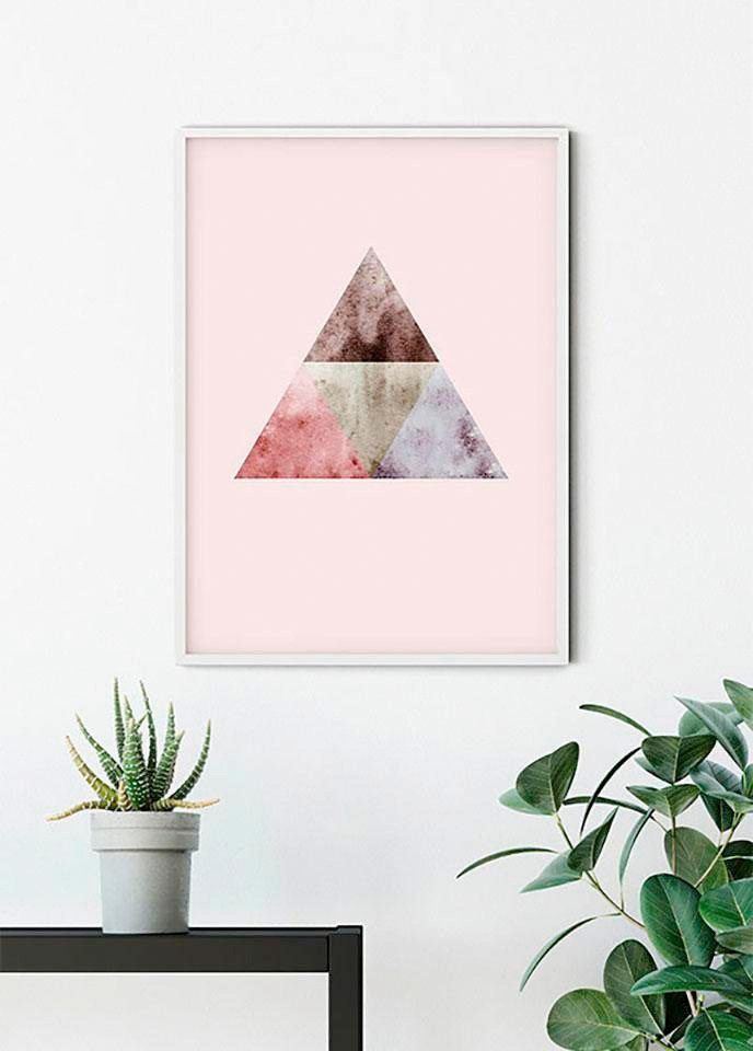 Komar Bild »Triangles Top Red«, Formen-Kunst, (1 St.), Wandbild zur Dekoration - ohne Rahmen