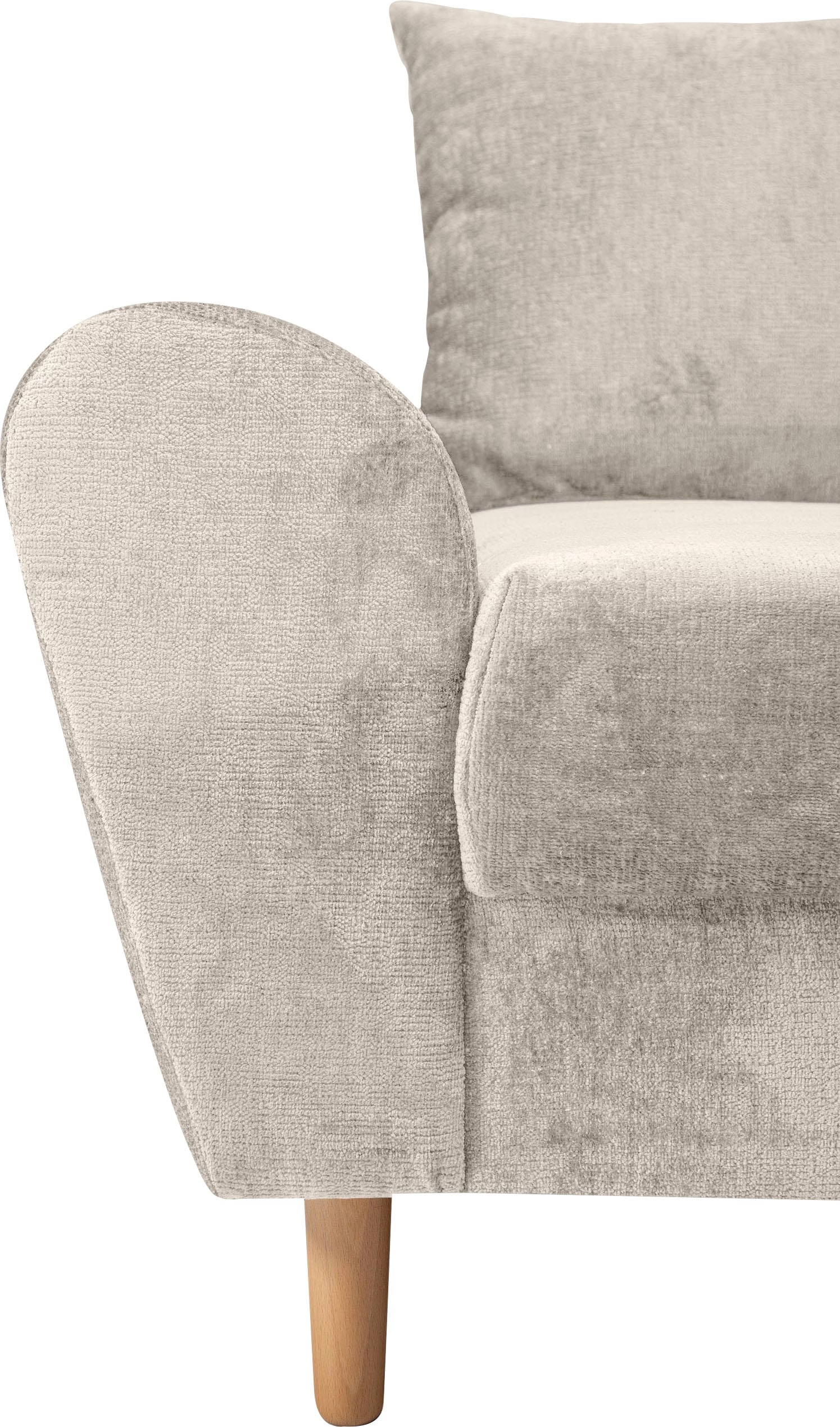 COLLECTION AB Ecksofa »Reims L-Form«, Ottomane beidseitig montierbar, inkl. Bettfunktion und Hocker
