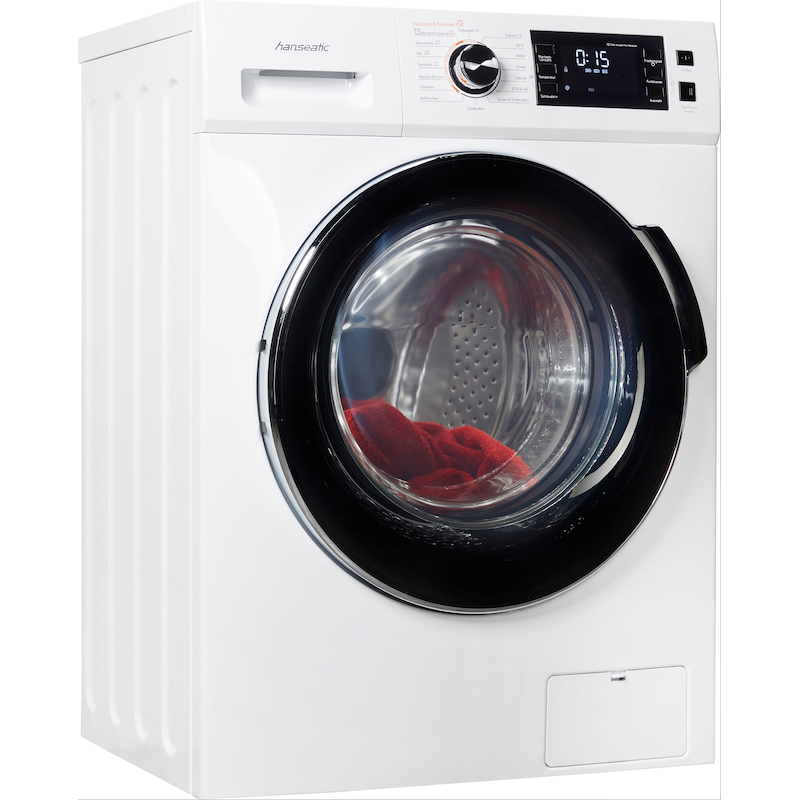HANSEATIC Waschtrockner »HWD86W114BE« 8 kg /6 kg 76 dB(A) Luftwäsche, Nachlegefunktion weiß