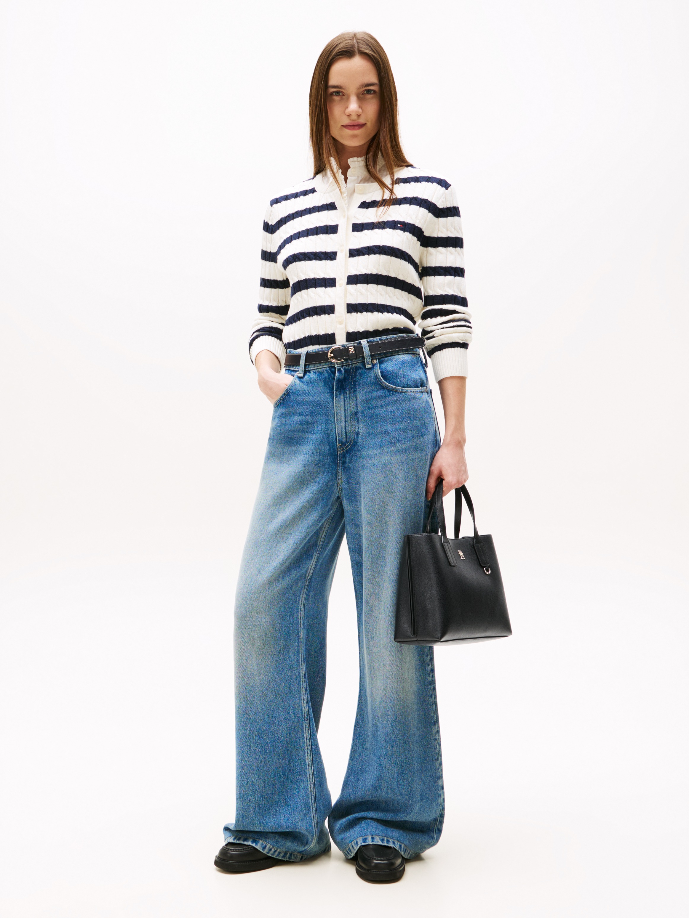 Tommy Hilfiger Henkeltasche »TH DISTINCT MINI TOTE«, Damen Umhängetasche, Tragetasche mit praktischer RV-Innentasche