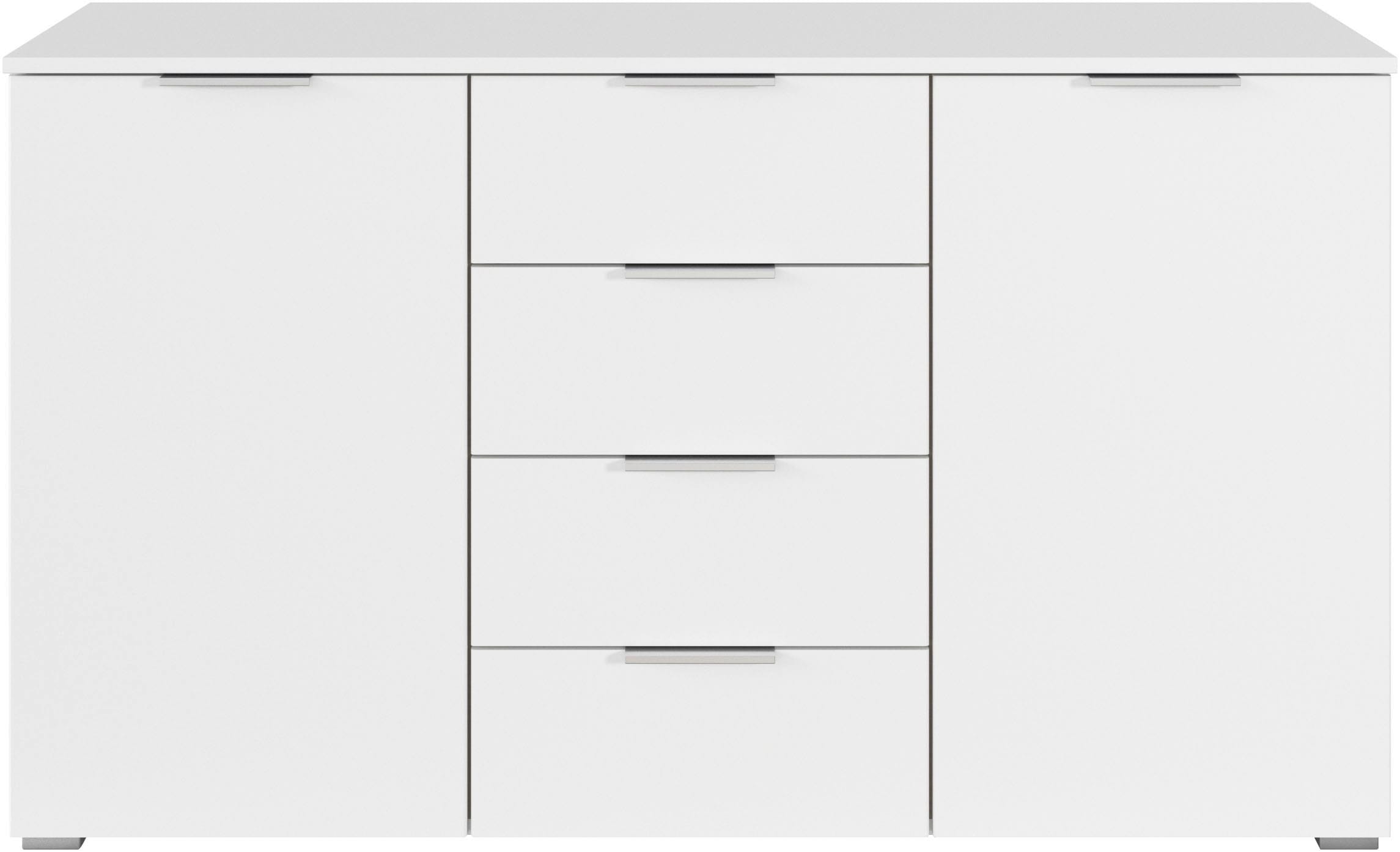 OTTO home Kombikommode »Sideboard Schubladenkommode AGORDO mit Dekor- oder Hochglanzfront« in zwei Griff-Farben, Breite 120 cm,  vier große Schubladen, mit insgesamt 4 Einlegeböden MADE IN GERMANY