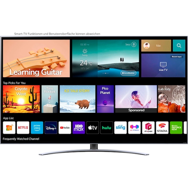 LG QNED-Fernseher »55QNED829QB«, 139 cm/55 Zoll, 4K Ultra HD, Smart-TV,  QNED,bis zu 120Hz,α7 Gen5 4K AI-Prozessor,AI Picture Pro,HDMI 2.1 auf Raten  bestellen