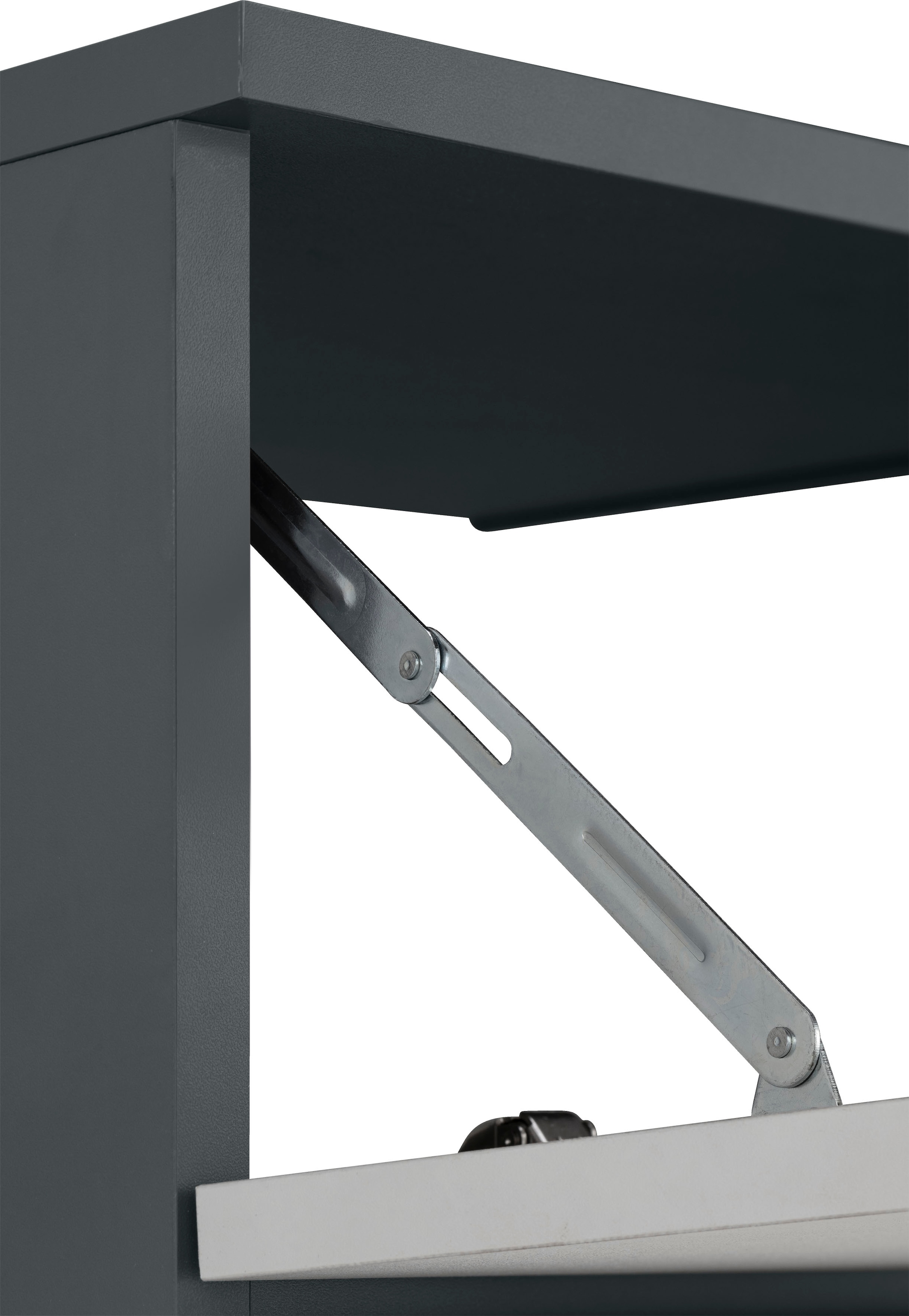 INOSIGN Waschbeckenunterschrank »Skara«, mit Klappe und Schubkasten, schwarze Griffe, Breite 80 cm, Höhe 55 cm