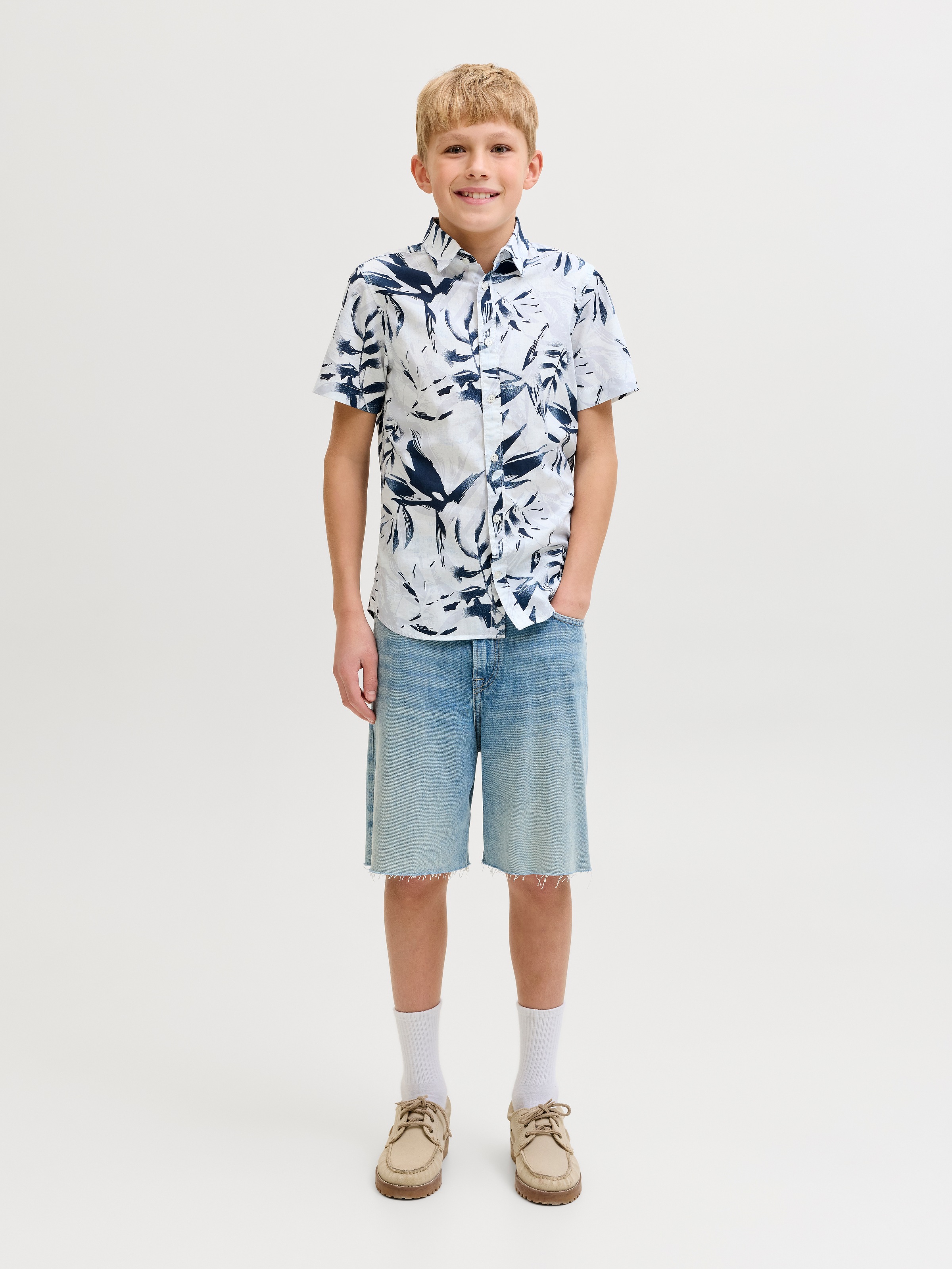 Jack & Jones Junior Kurzarmhemd »JJHONOLULU AOP SHIRT SS JNR« mit Allover-Print