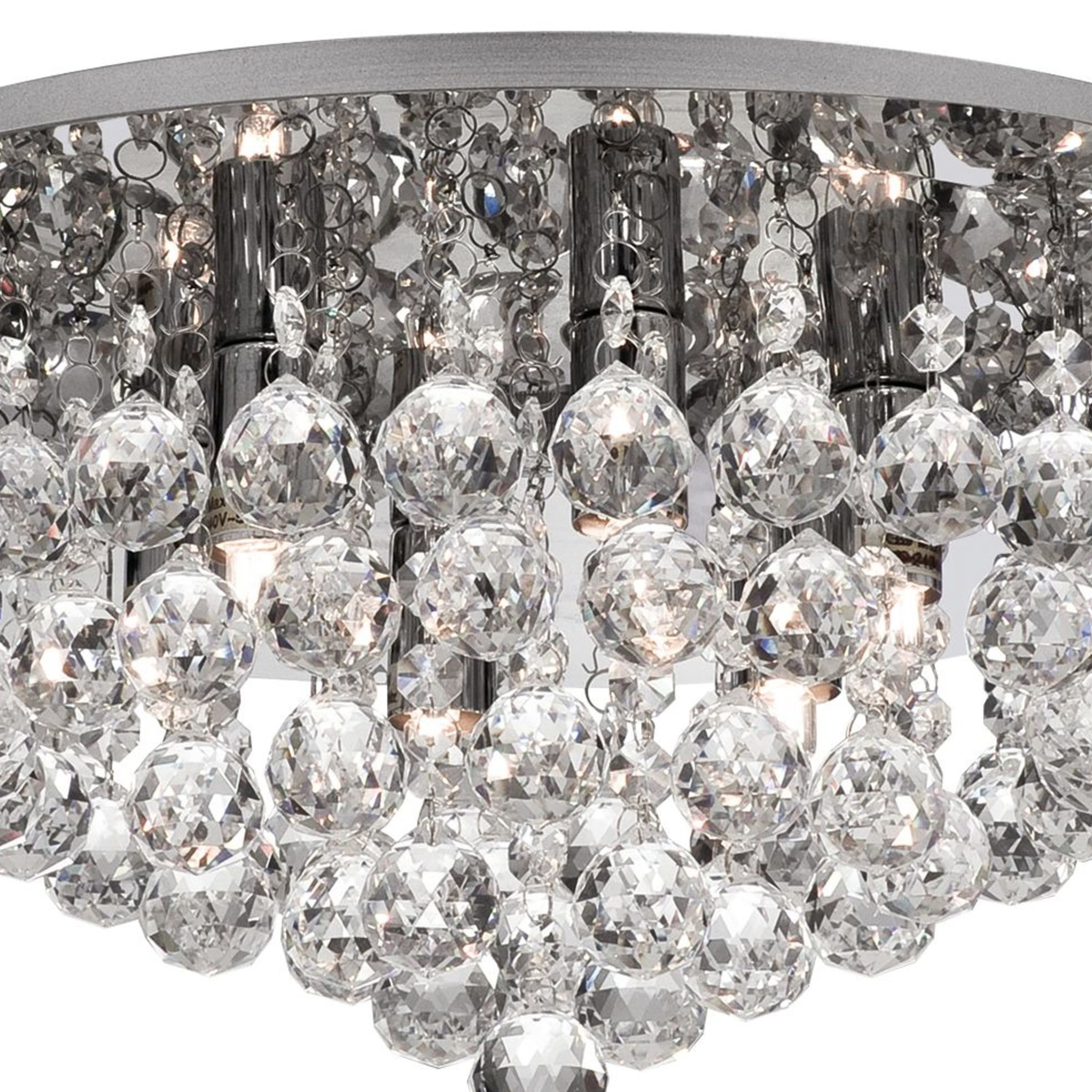 Searchlight Deckenleuchte »Hanna 6Lt Flush  - Chrome Metal & Clear Crystal« G9 1 Stk.