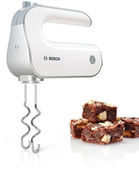BOSCH Handmixer »Styline MFQ4030, Edelstahl Rührbesen/Knethaken, 5 Stufen, weiß«, 500 W, Turbotaste, leichtes Gehäuse, Made in Europe