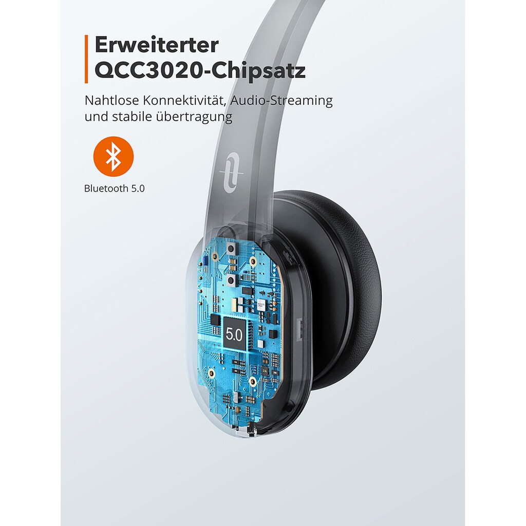 TaoTronics Kopfhörer »TT-BH041«, Bluetooth, Geräuschisolierung-Mikrofon abnehmbar-Noise-Cancelling