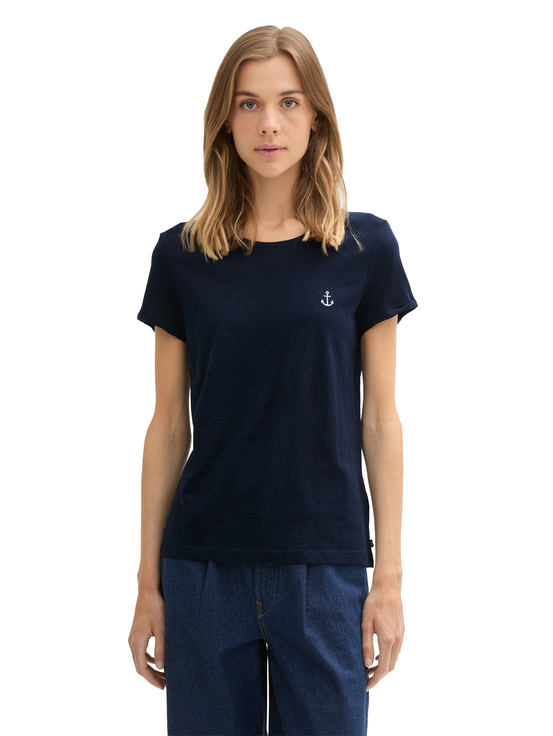 TOM TAILOR Denim Print-Shirt, (Set, 2 tlg.), im Doppelpack mit Anker-Motiv