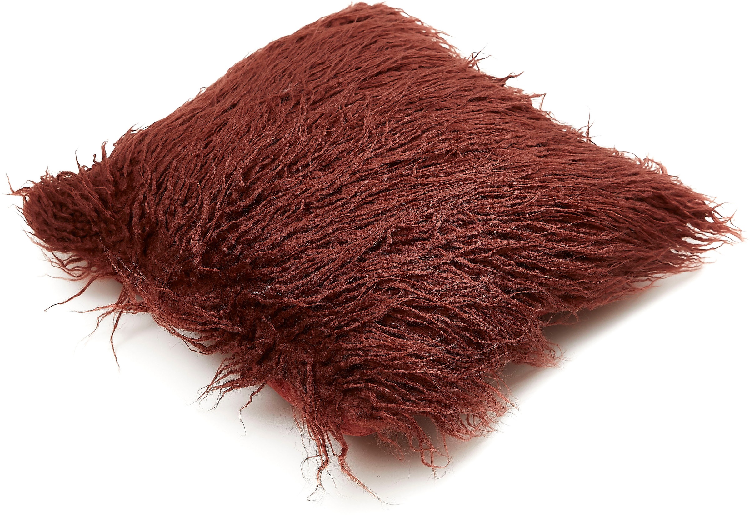 ANDIAMO Fellkissen »Dekokissen Flocki« Dekokissen, eckig, 40x40 cm, einzeln oder als 4er Set, mit Füllung rot + Felloptik Obermaterial: 100%...