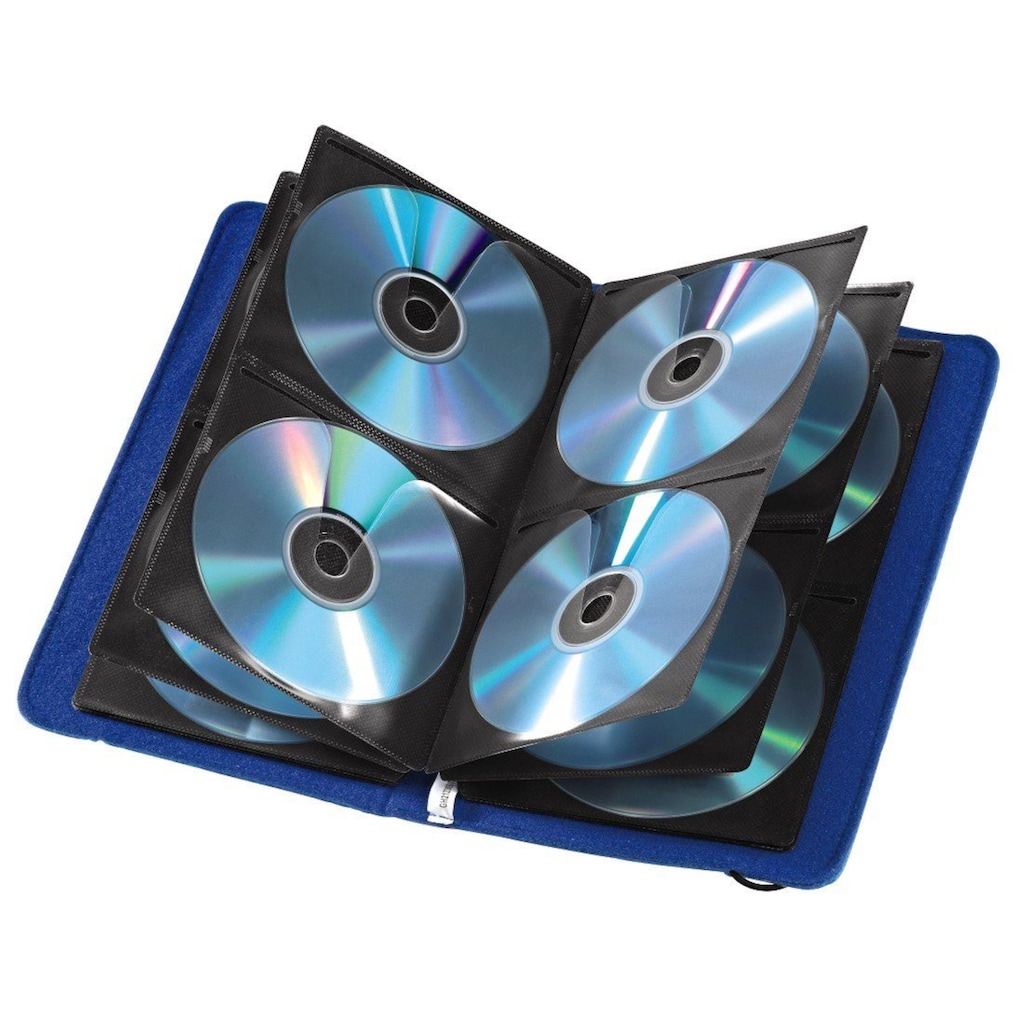 Hama CD-/DVD-/Blu-ray-Tasche Felt 48, Blau