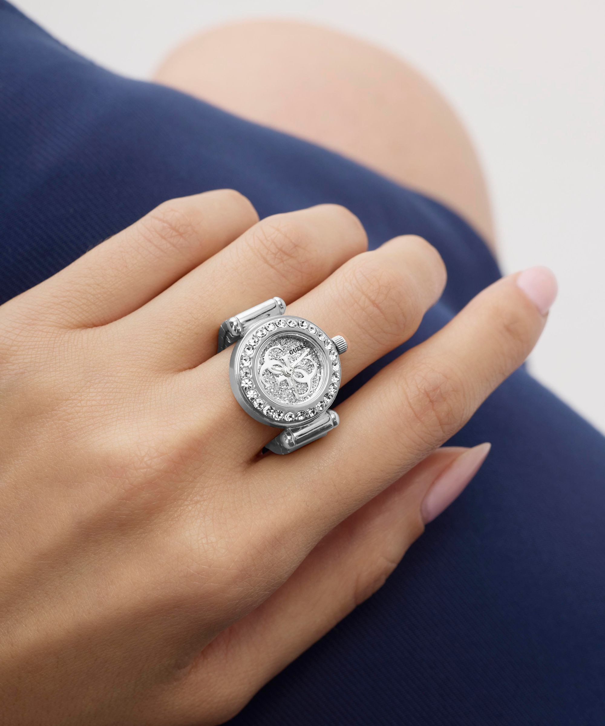 Guess Quarzuhr »ANNA« Armbanduhr, Damenuhr, Edelstahlarmband, analog