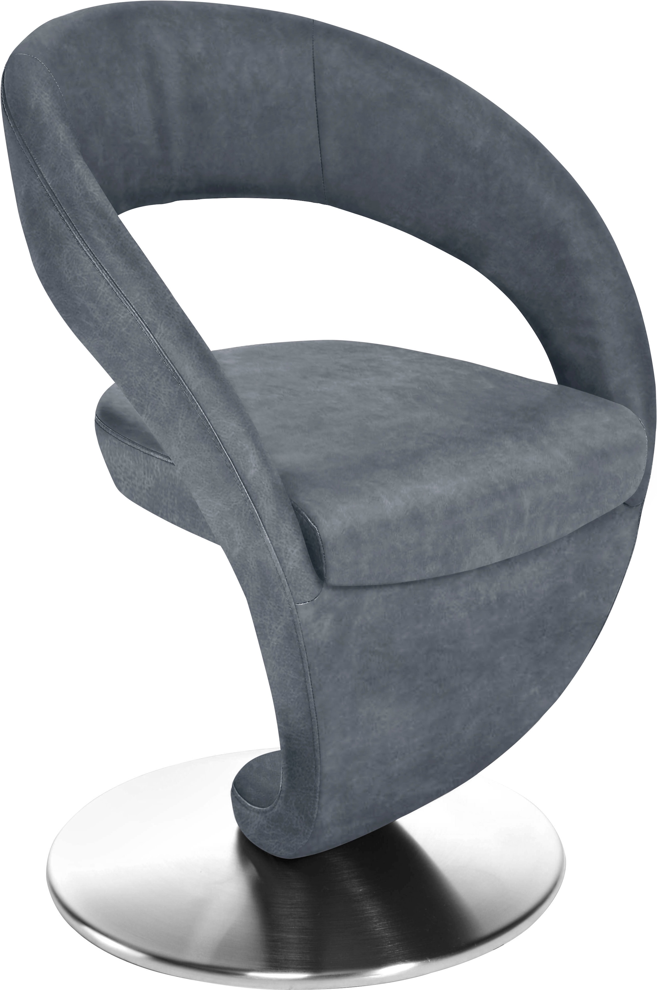 K+W Komfort & Wohnen Drehstuhl »Wave« () Design-Drehstuhl, Drehteller in Ed günstig online kaufen