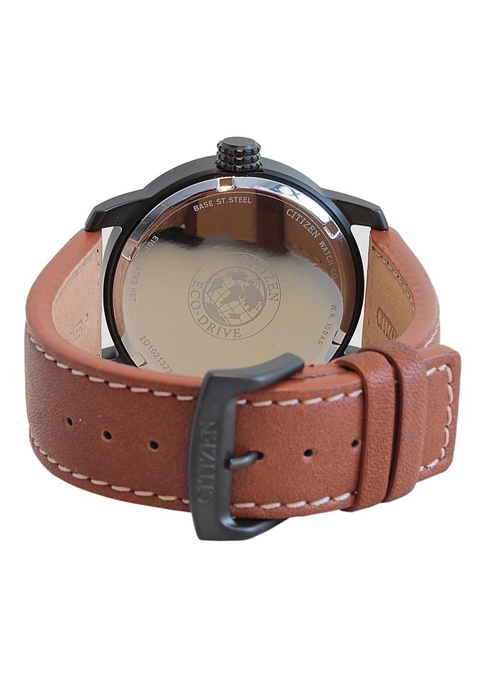 Citizen Solaruhr, Armbanduhr, Herrenuhr, Ledearmband, Datum