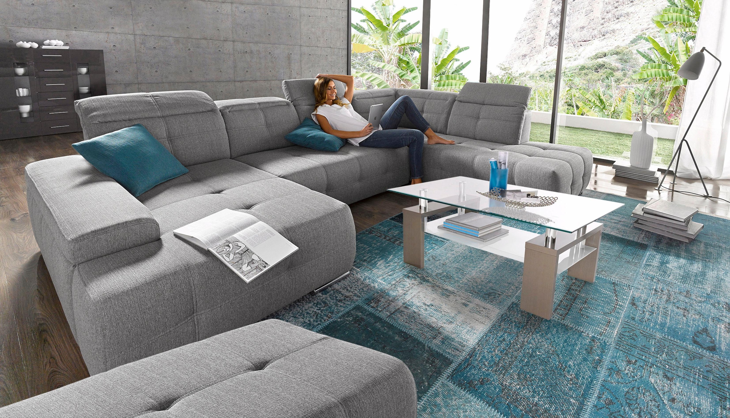 sit&more Wohnlandschaft »Mistral U-Form«, wahlweise mit Bettfunktion, inklu günstig online kaufen