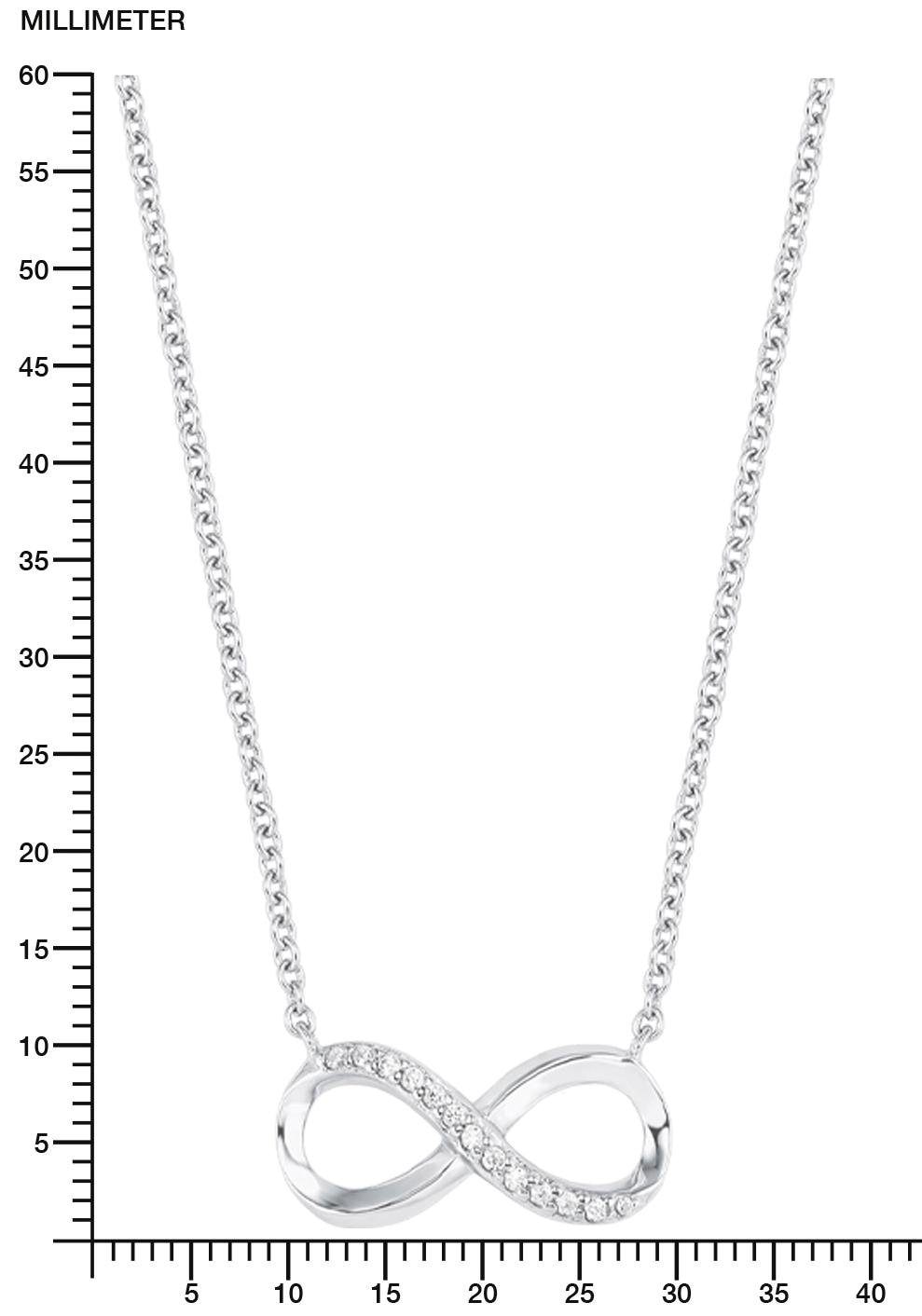 Amor Kette mit Anhänger »Infinity Unendlichkeitsschleife, 2018179«, mit Zirkonia (synth.)