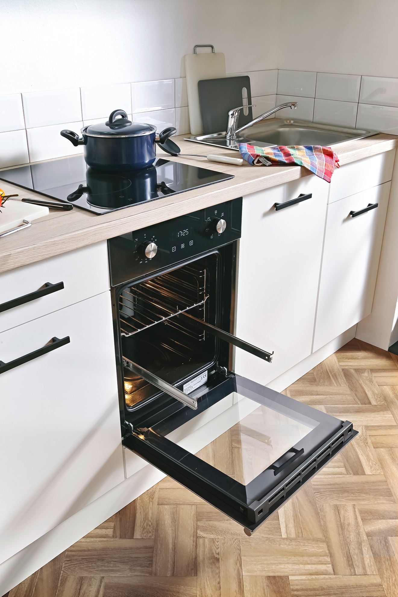 wiho Küchen Küchenzeile »Fortyfive, Breite 180 cm,« Soft-Close-Funktion in Schubkästen & Auszügen, höhenverstellbare Füße