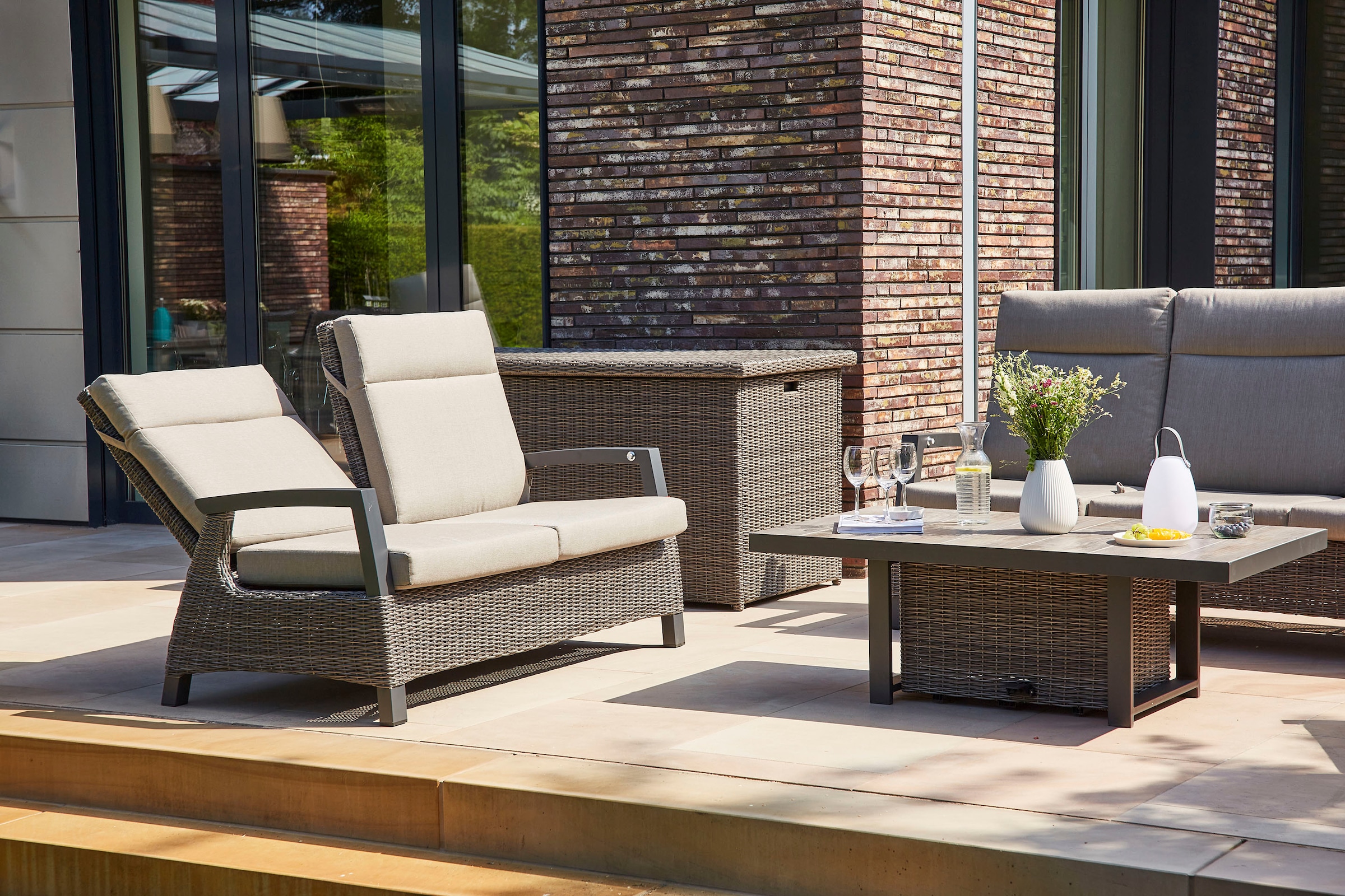 Siena Garden Gartenlounge-Set »Corido« Set, 8 Stk. tlg. bestehend aus 2 Ses günstig online kaufen