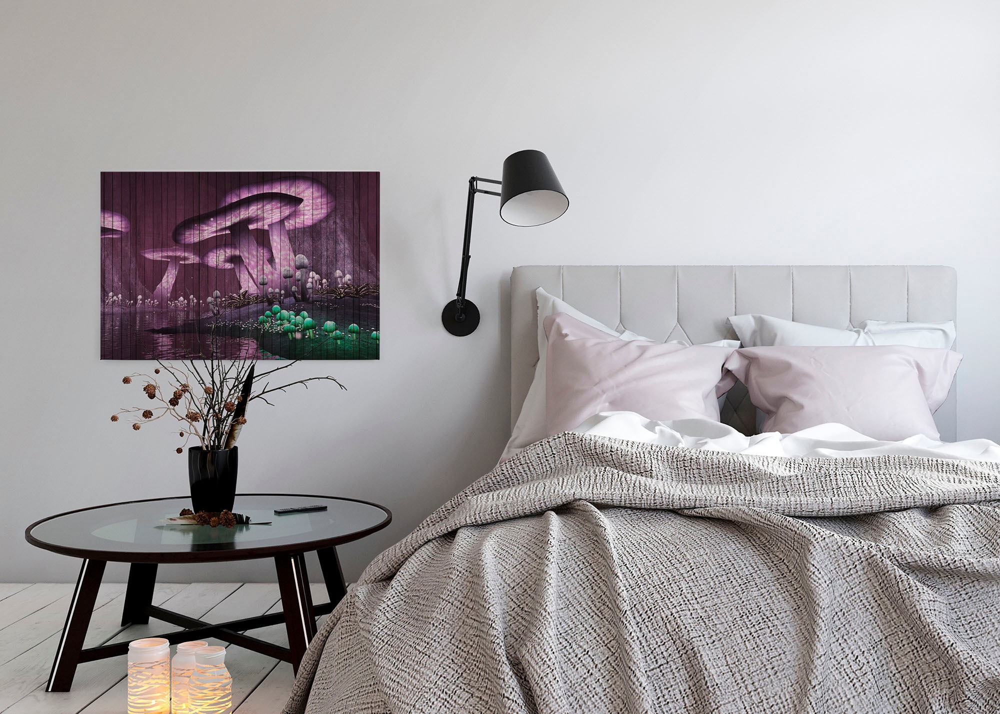 A.S. Création Leinwandbild »fantasy«, Kunst-Abstrakt-Kinder, (1 St.), Keilrahmen Bild Holzoptik Fantasiewelt Leinwand-Bild Wohnzimmer modern