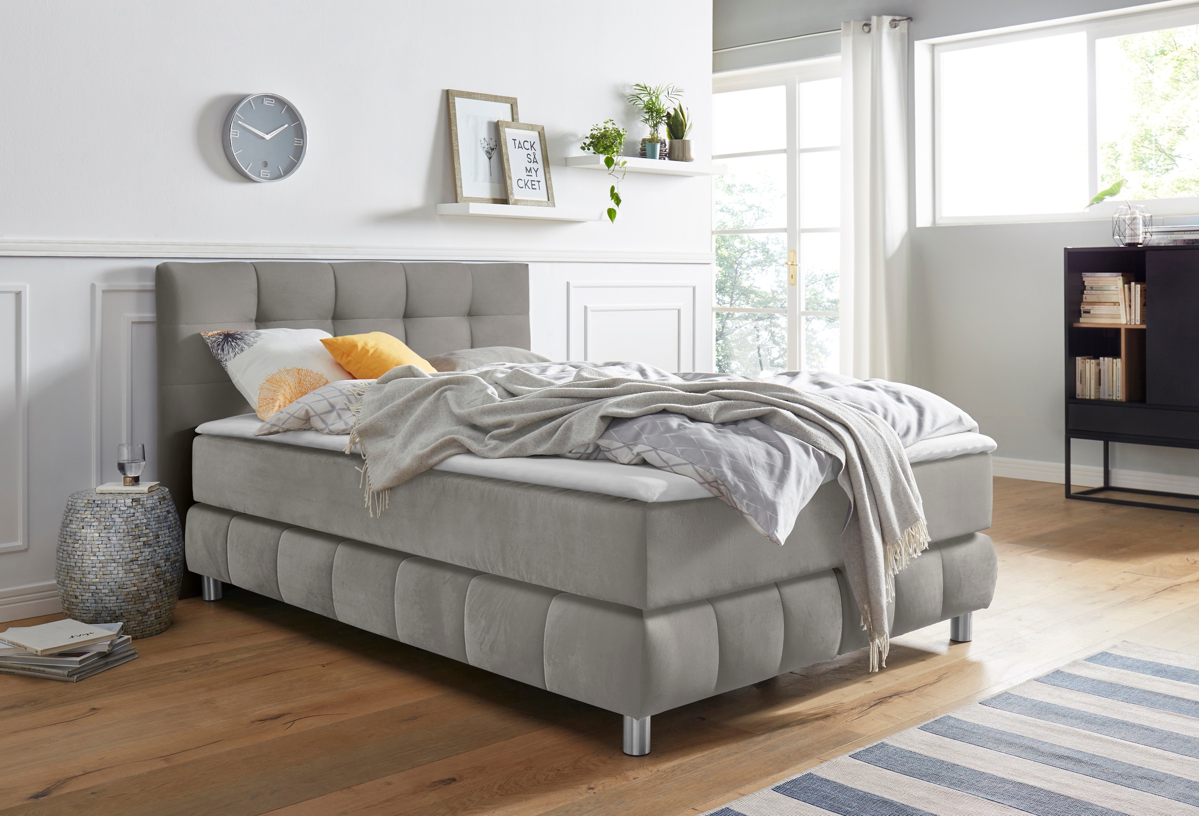 andas Boxspringbett "Salo" incl. Topper, 6 Breiten, 2 Härtegrade, TFK auch günstig online kaufen