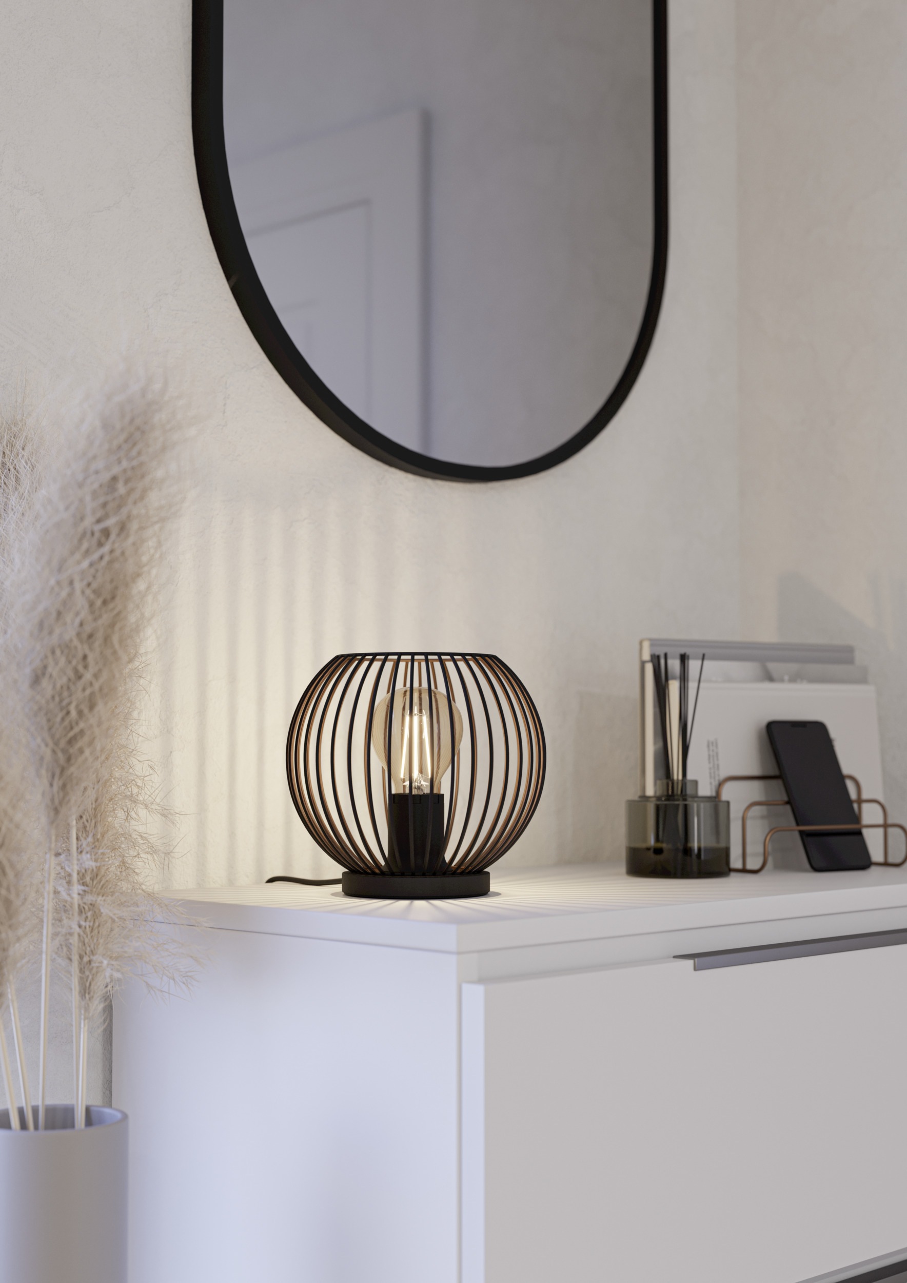 EGLO Tischleuchte »ALMANZORA Tischlampe - Stahl - E27 - 1X60W - IP20« E27 1 günstig online kaufen