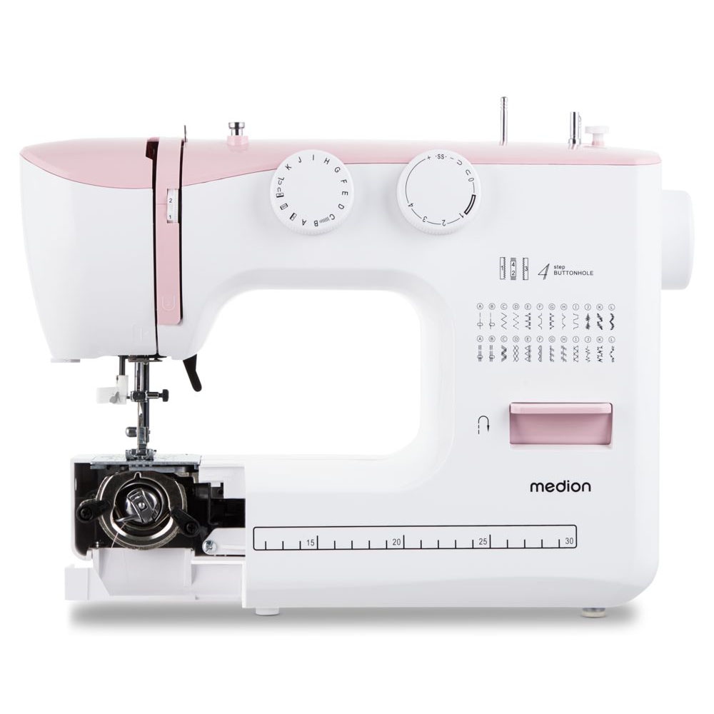 Medion® Freiarm-Nähmaschine »SM60 (MD 10689), 60 Stichmuster, Rückwärtstaste, 60 Watt Motorleistung«, 24 Programme, automatischer Einfädler, einstellbare Stichlänge und -breite, Nähloch