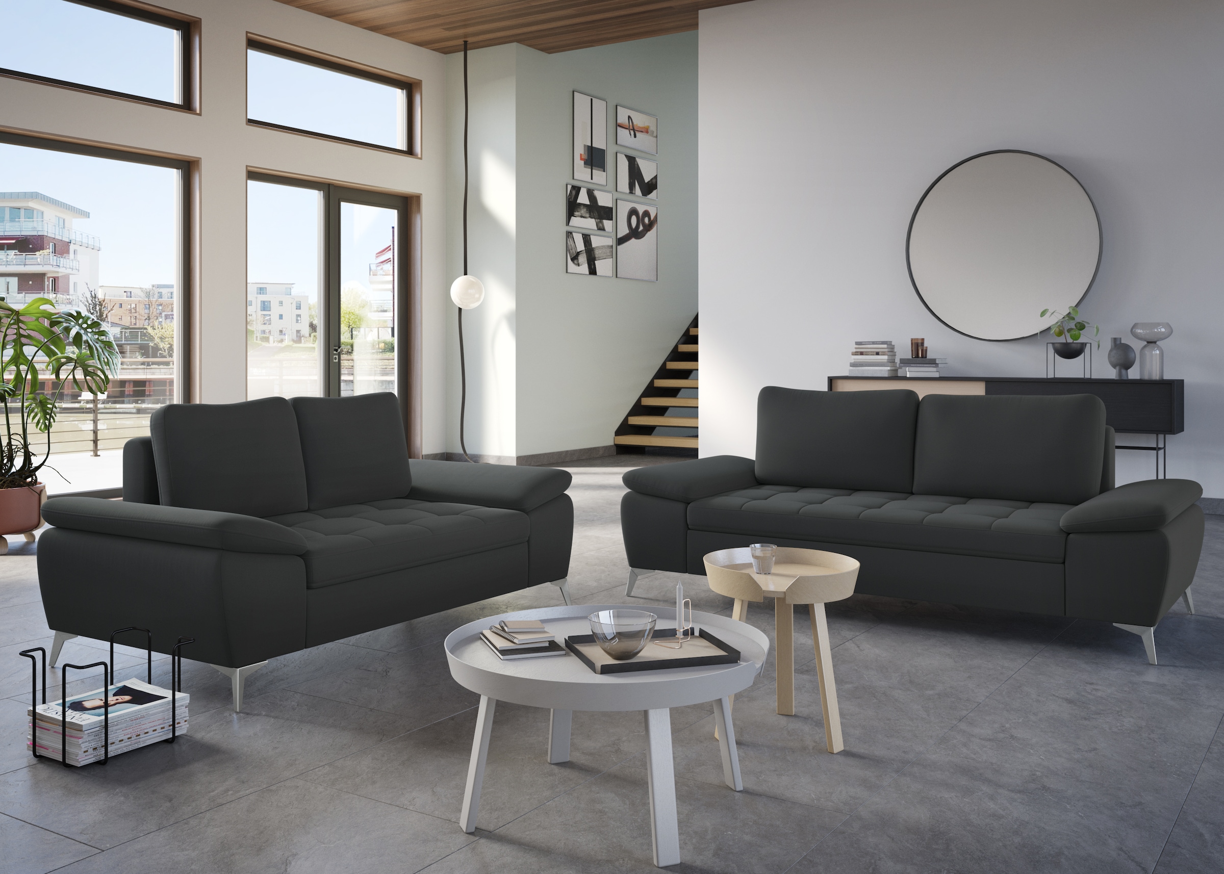 sit&more 2-Sitzer »Latigo«, mit hochwertigen Metallfüßen