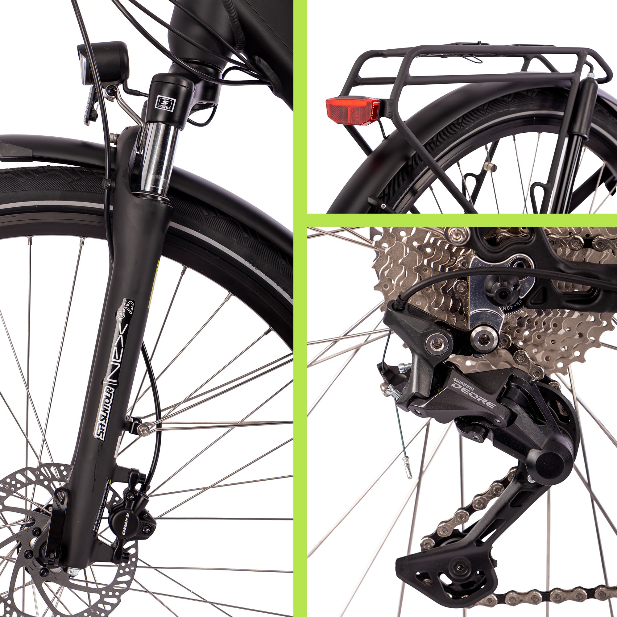 SAXONETTE E-Bike »Premium Sport (Wave)«, 10 Gang, Mittelmotor 250 W, Pedelec, Elektrofahrrad für Damen u. Herren