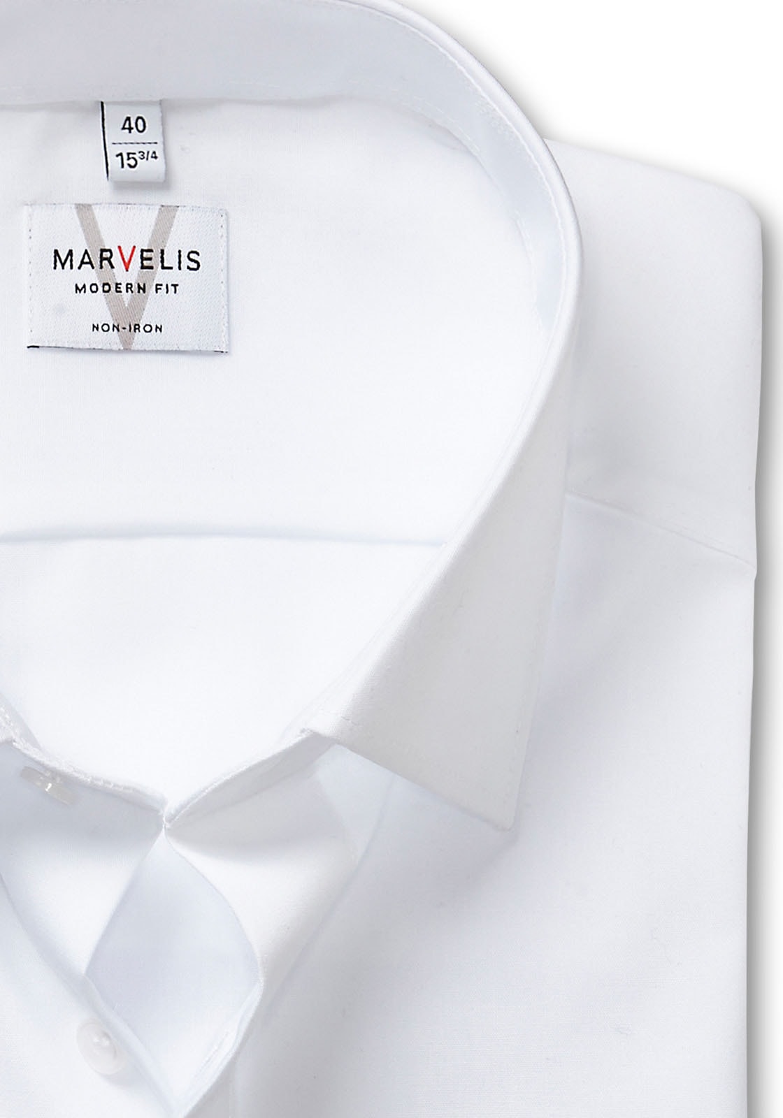 MARVELIS Langarmhemd modern fit, verlängerter Arm, Businesshemd, New-Kentkragen