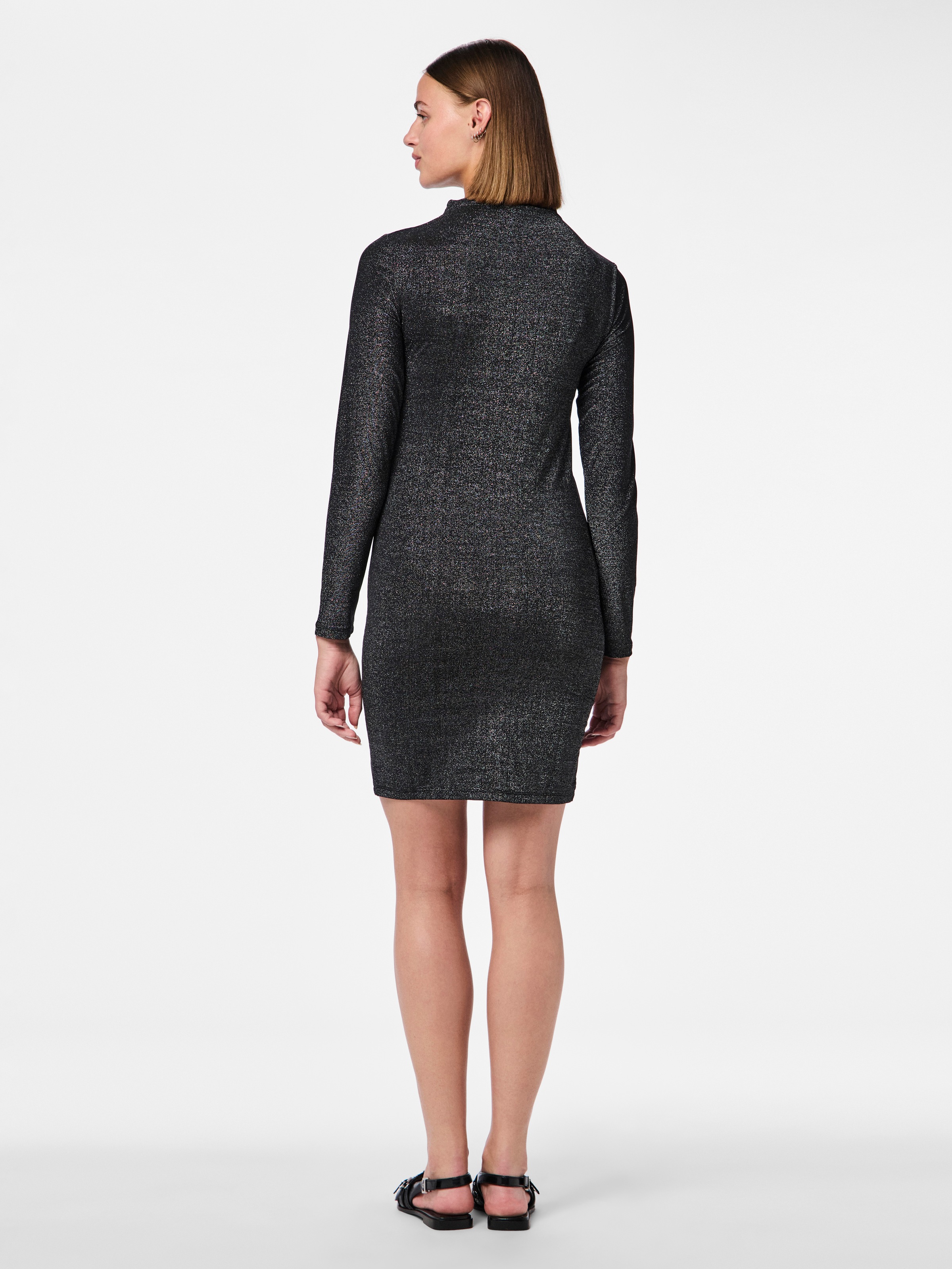 pieces Minikleid »PCMONICA LS GLITTER DRESS NOOS«, Glitzerstoff, das perfekte Outfit für eine lange Partynacht
