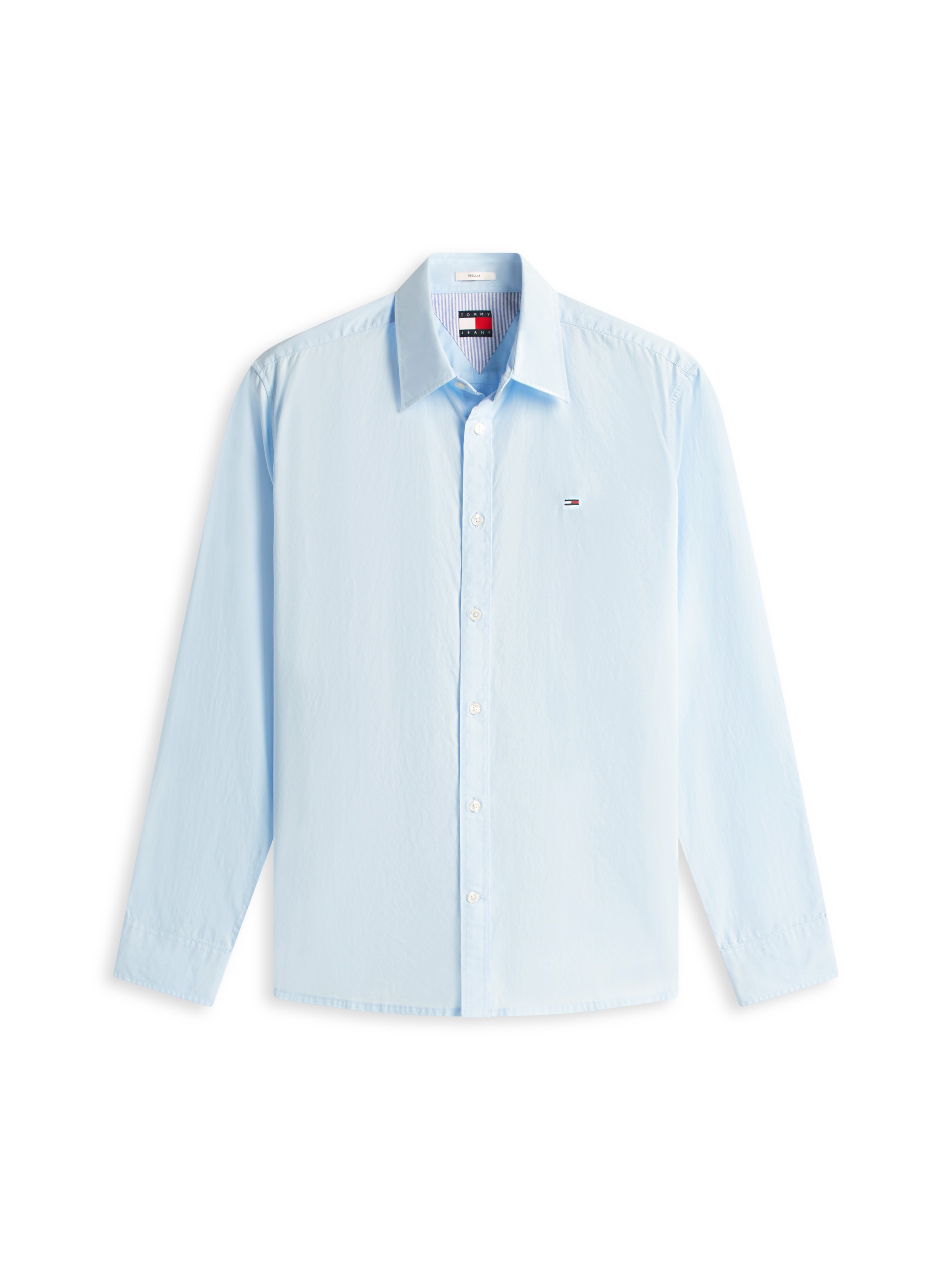 Tommy Jeans Langarmhemd »TJM POPLIN« Regular fit, Kentkragen