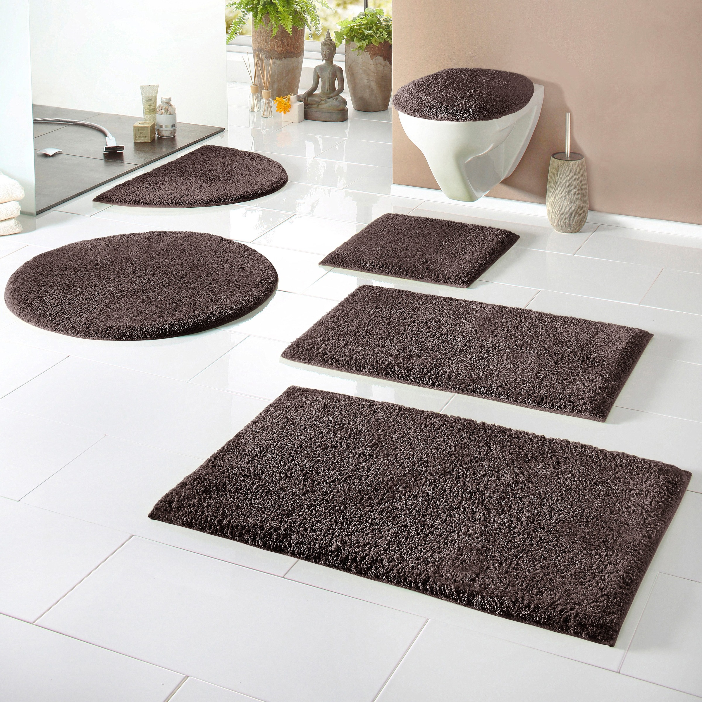 my home Badematte »Maren, Badvorleger, Badezimmer Teppich« Höhe 15 mm rutsc günstig online kaufen