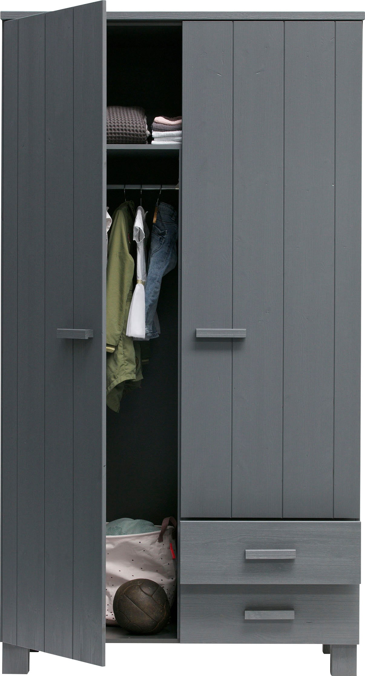 WOOOD Garderobenschrank »Dennis«, mit Kleiderstange, viel Stauraum, B 111 cm x H 202 cm