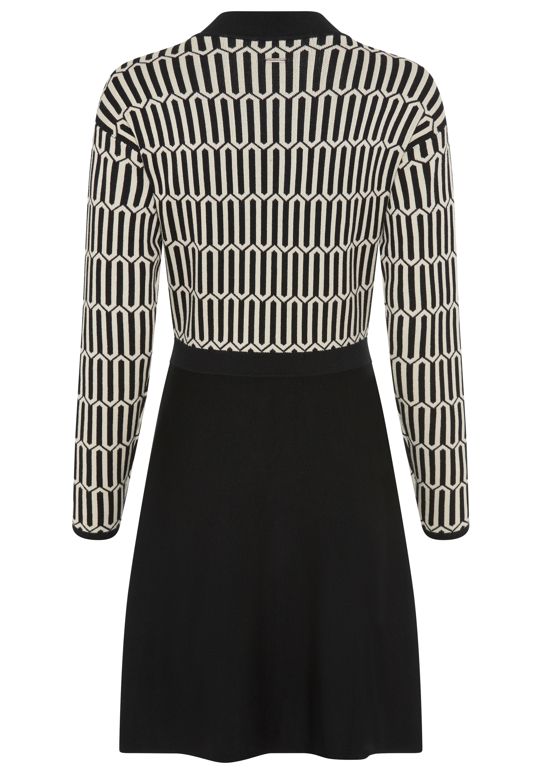Laura Scott Strickkleid Ohne Tasche | Ohne Taschen mit grafischem Strickmuster - NEUE KOLLEKTION