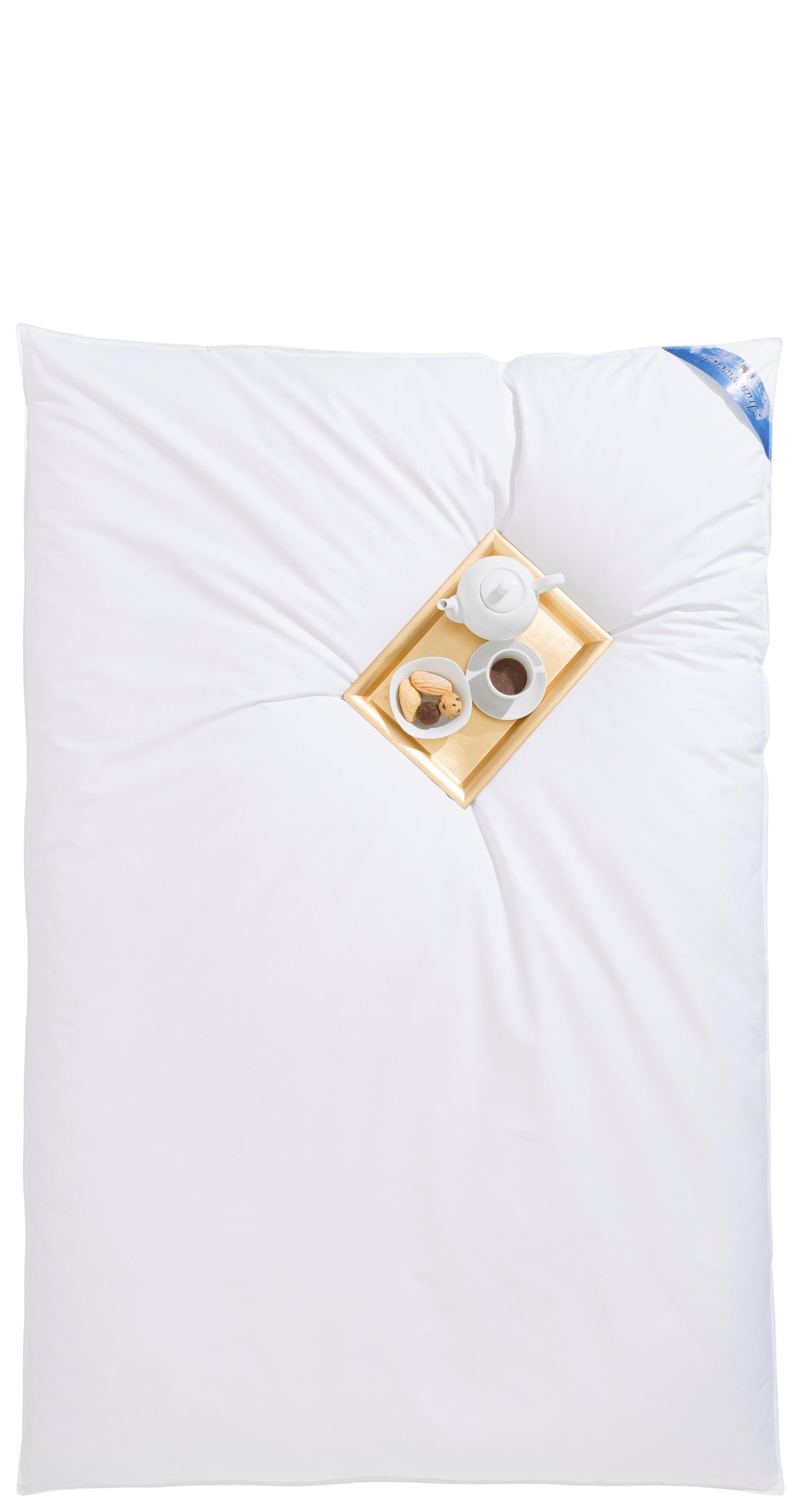 Federbettdecke RIBECO "Leon", weiß, B:155cm L:220cm