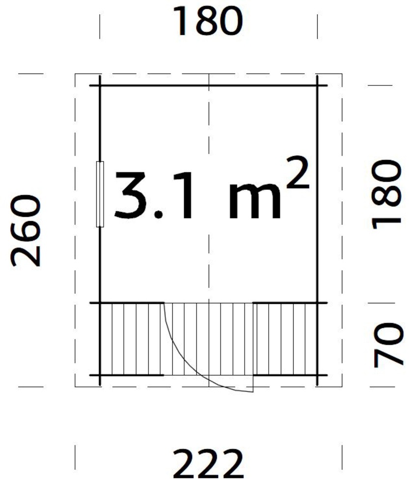 Palmako Spielhaus »Stina 3,1 m²«, mit Terrasse