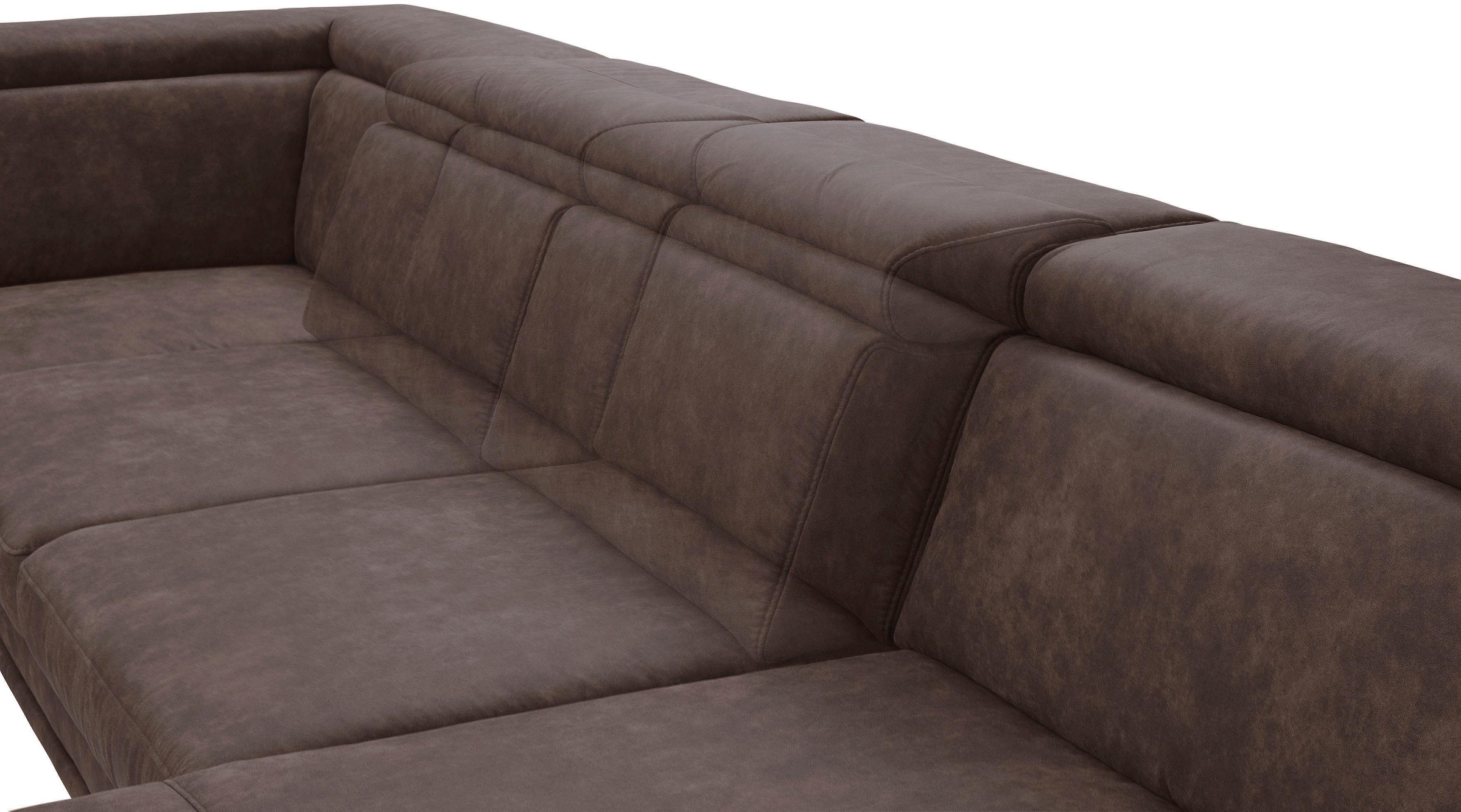 sit&more Wohnlandschaft »Scorpio U-Form«, inklusive Sitztiefenverstellung, mit Kopf- und Armteilverstellung