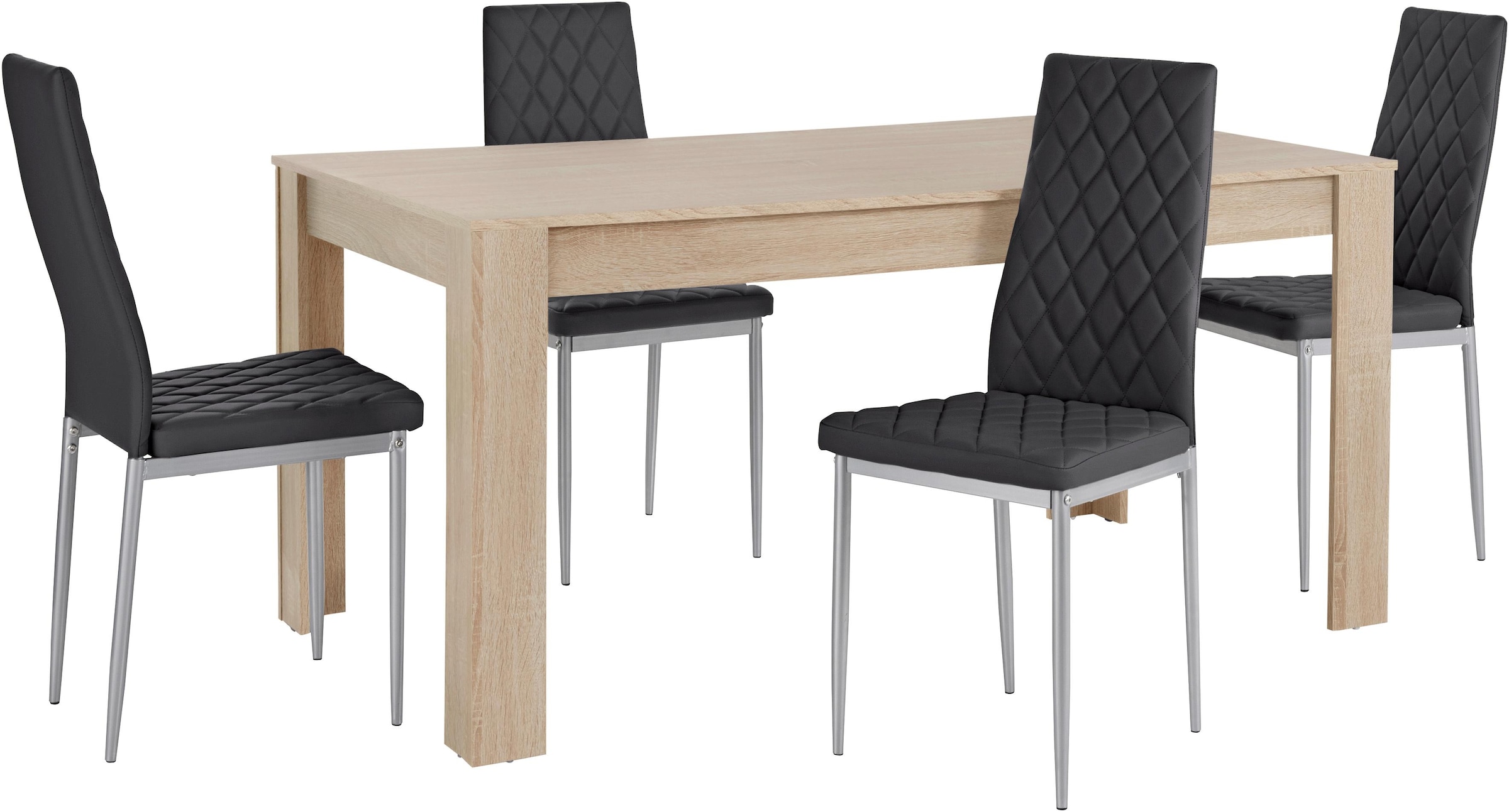 INOSIGN Essgruppe »Lynn160/Brooke« Set, 5 Stk. tlg. Tisch mit 4 Stühlen günstig online kaufen