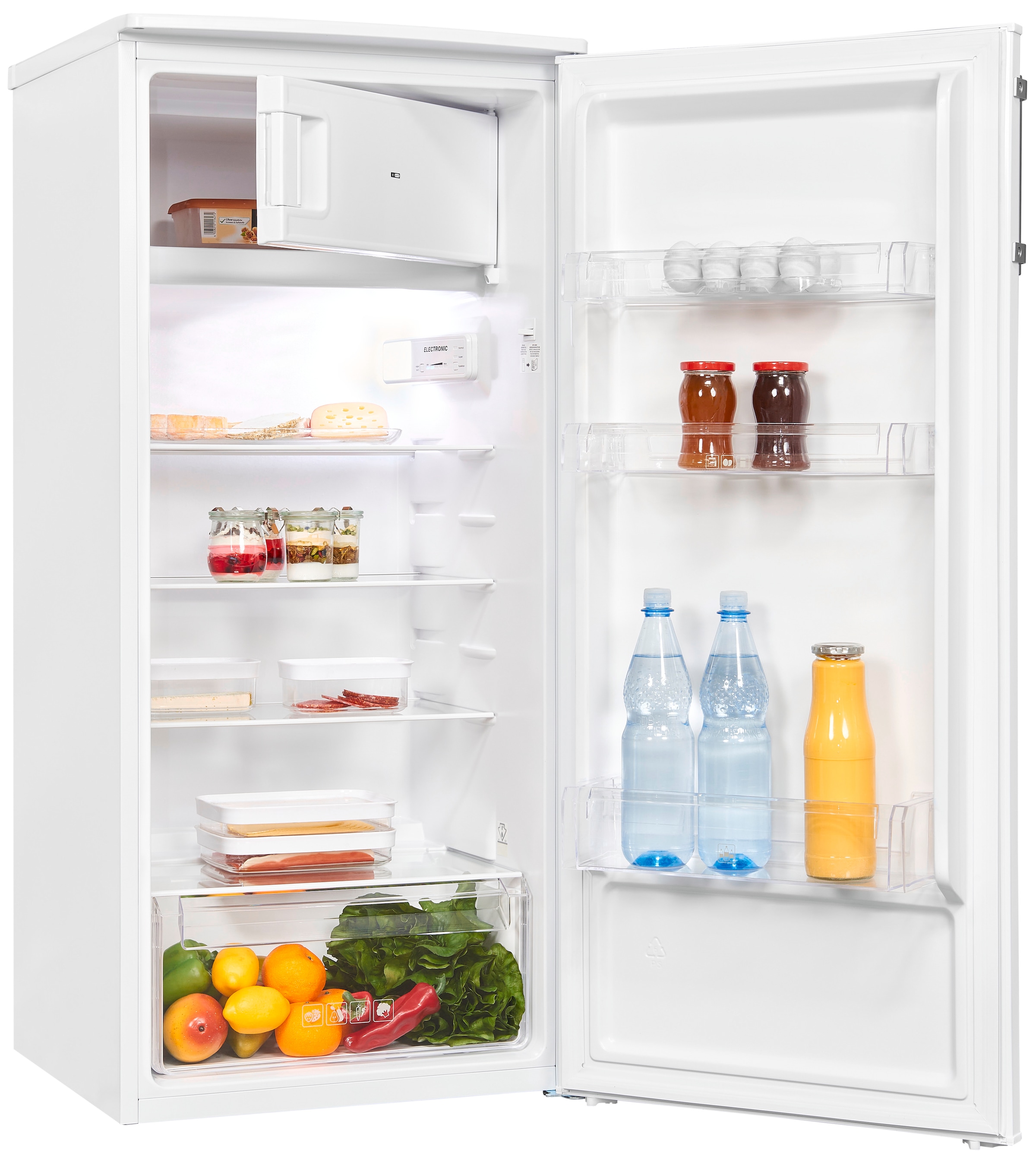 exquisit Kühlschrank »KS185-4-HE-040E weiss« 122 cm hoch 55 cm breit 190 L Volumen, Schnellgefrieren, 4 Sterne