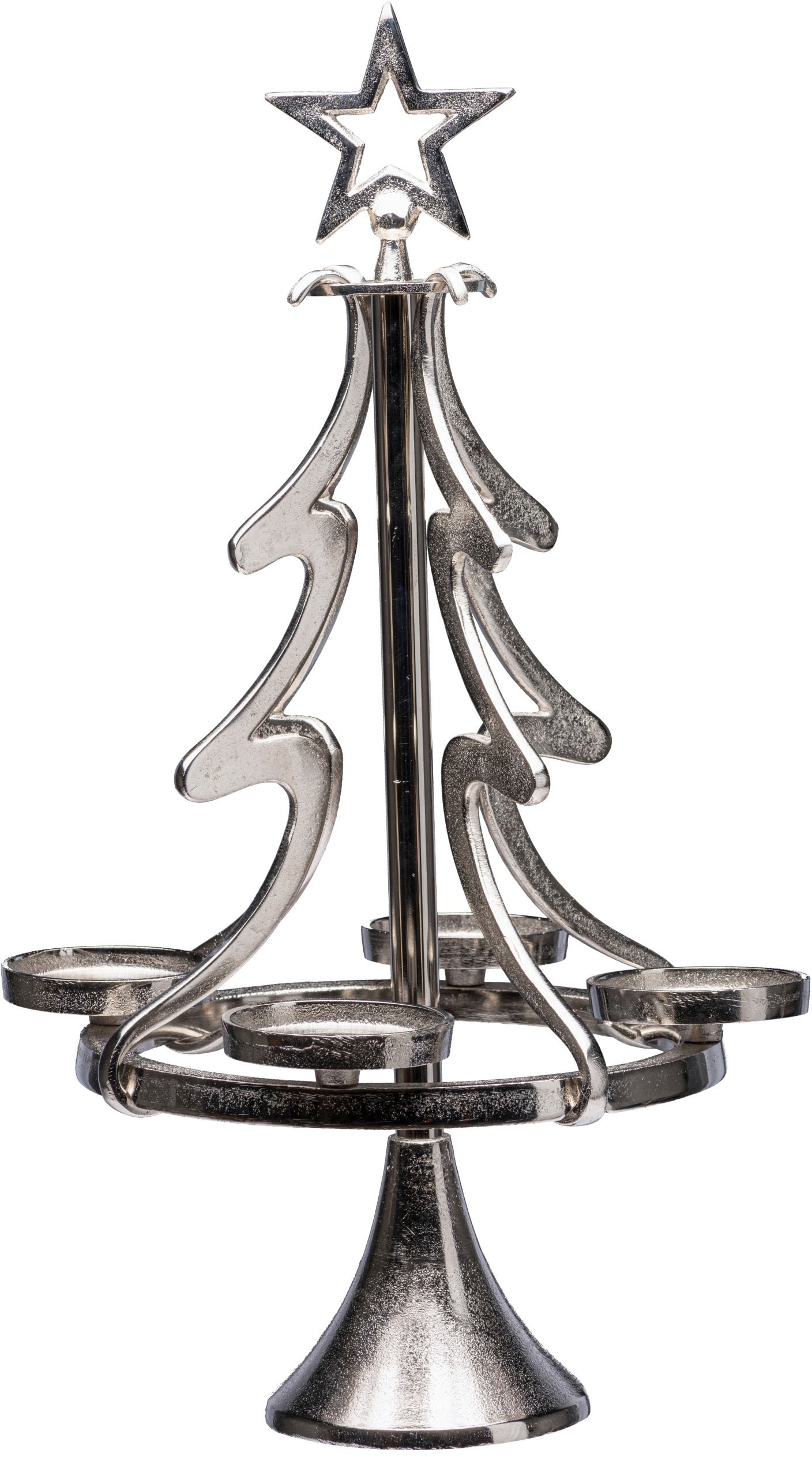 my home Adventsleuchter »Tannenbaum, Weihnachtsdeko«, (1 St.), Kerzenständer aus Aluminium, Höhe 99 cm