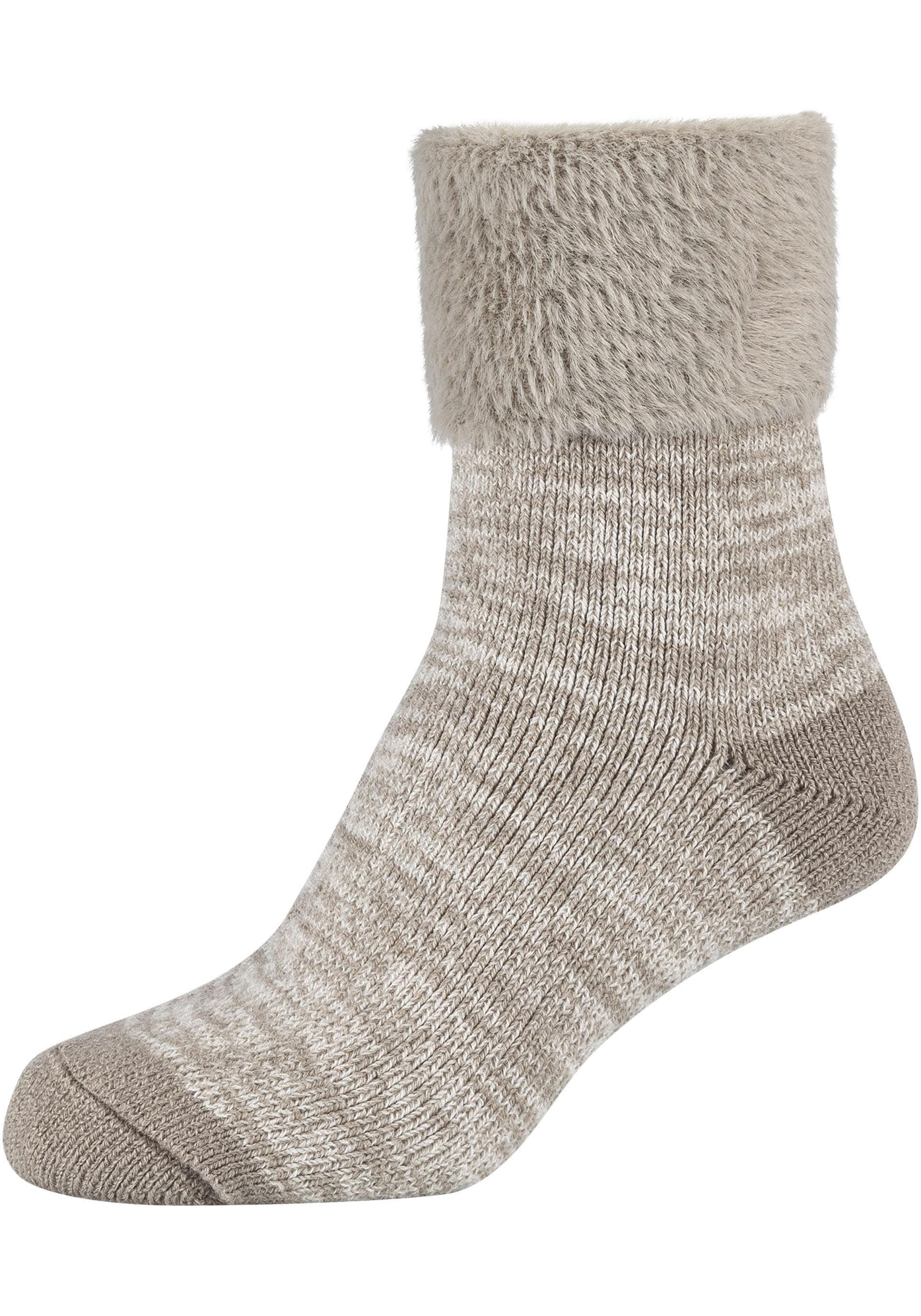 Camano Socken »warm & cozy«, (2er Pack), Mouline Cosy Socks, wärmende Qualität, sanfte Zehennähte, komfortabel