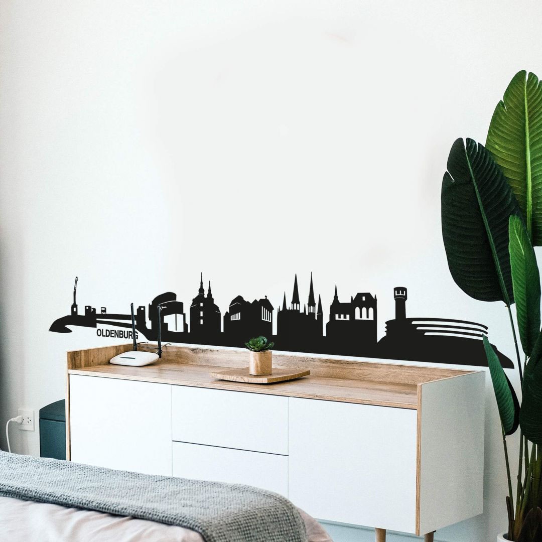 Wall-Art Wandtattoo »Stadt Skyline Oldenburg 120cm«, (1 St.), selbstklebend günstig online kaufen