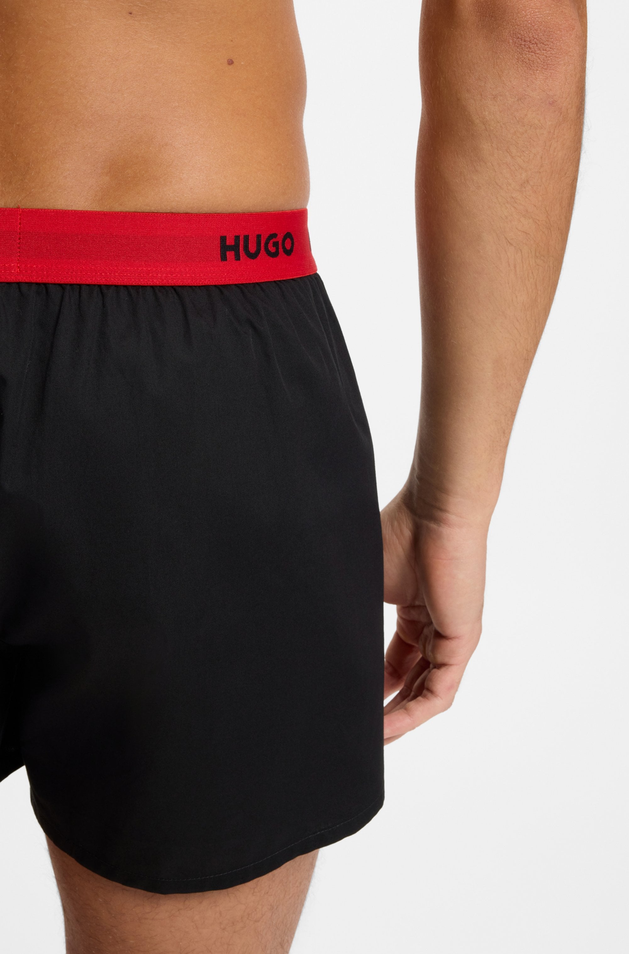 HUGO Underwear Webboxer »WOVEN BOXER TR« Packung, 3er-Pack, 3 Stk. Webboxer mit HUGO Schriftzug