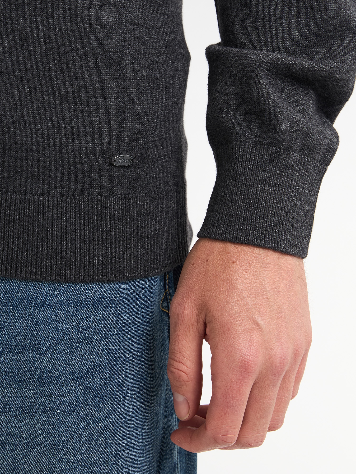 Petrol Industries V-Ausschnitt-Pullover »V-Neck Basi«, Materialmix mit Baumwollanteil