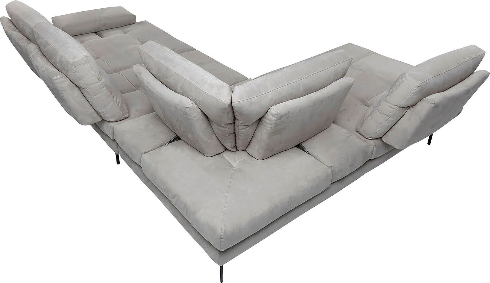 CALIA ITALIA Ecksofa »Toby Wing, L-Form, Designsofa mit sensationellem Sitzkomfort«, Sitztiefenverstellung, funktionale Ecke, Füße in schwarz matt