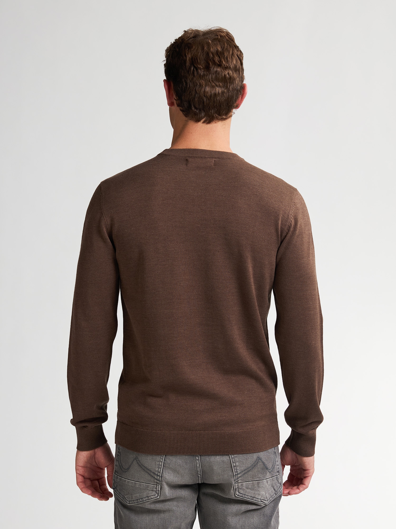 Petrol Industries Rundhalspullover Materialmix mit Baumwollanteil