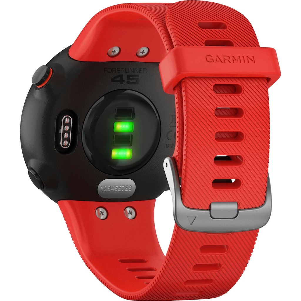 Garmin Smartwatch »Forerunner 45, Silikon-Armband 20mm«, (GPS-Laufuhr)