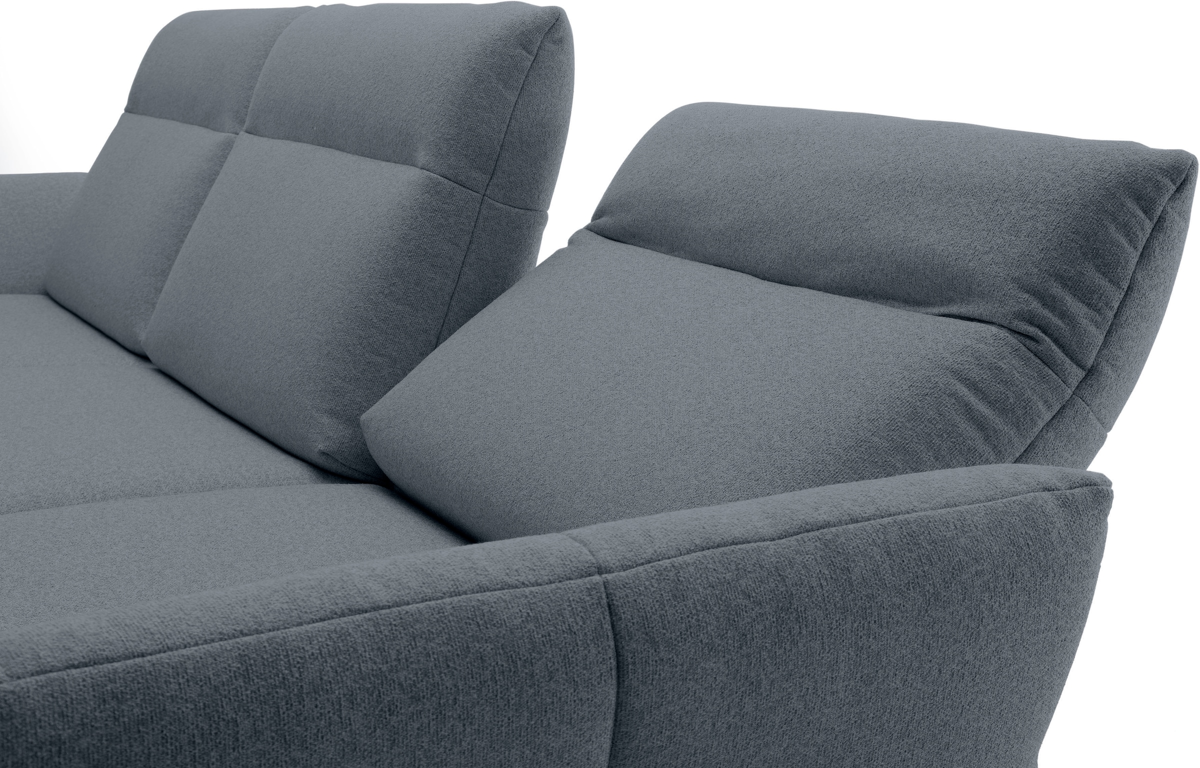 Creation BY ROLF BENZ Ecksofa »CR.460«, Sockel in Eiche, Alugussfüße in umbragrau, Breite 298 cm