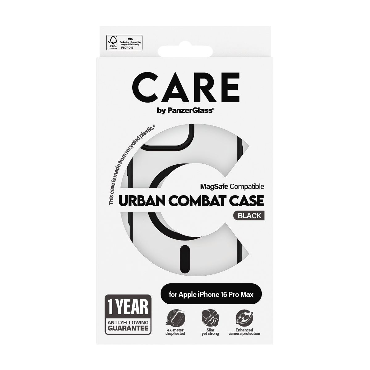 CARE by PanzerGlass Handyhülle »Urban Combat Case mit MagSafe für Apple iPhone 16 Pro Max«, Backcover, Schutzhülle, Handyschutzhülle, Case, Schutzcase, stoßfest